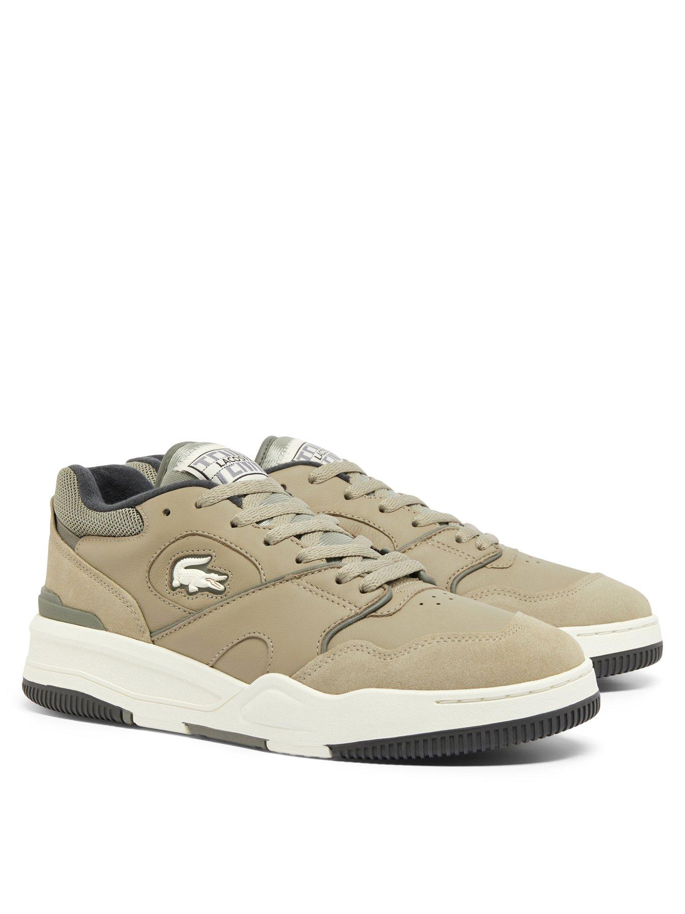 lacoste-lacoste-lineshot-leather-trainers-khakistillFront