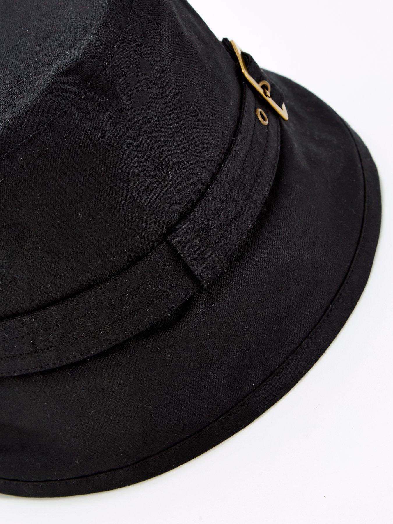 Image 3 of 4 of Barbour Barbour Kelso Wax Belted Hat - Black