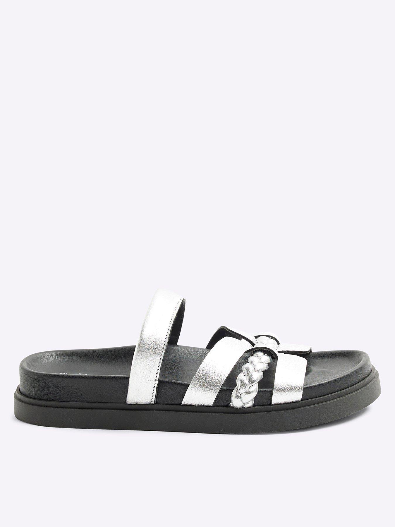 river-island-cut-out-detail-sandal-silver