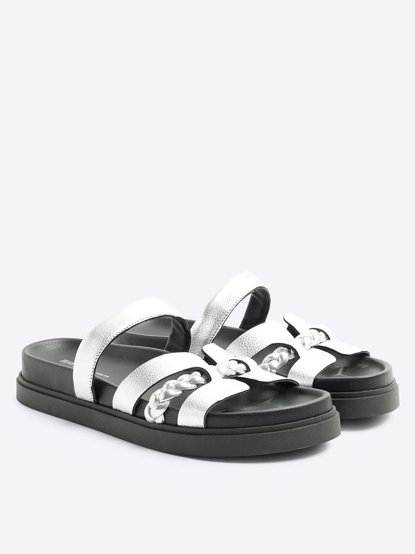 river-island-cut-out-detail-sandal-silveroutfit