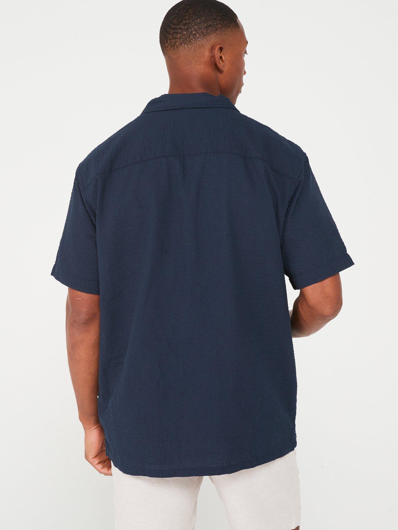 jack-jones-jack-amp-jones-short-sleeve-seersucker-relaxed-fit-shirt-navystillFront