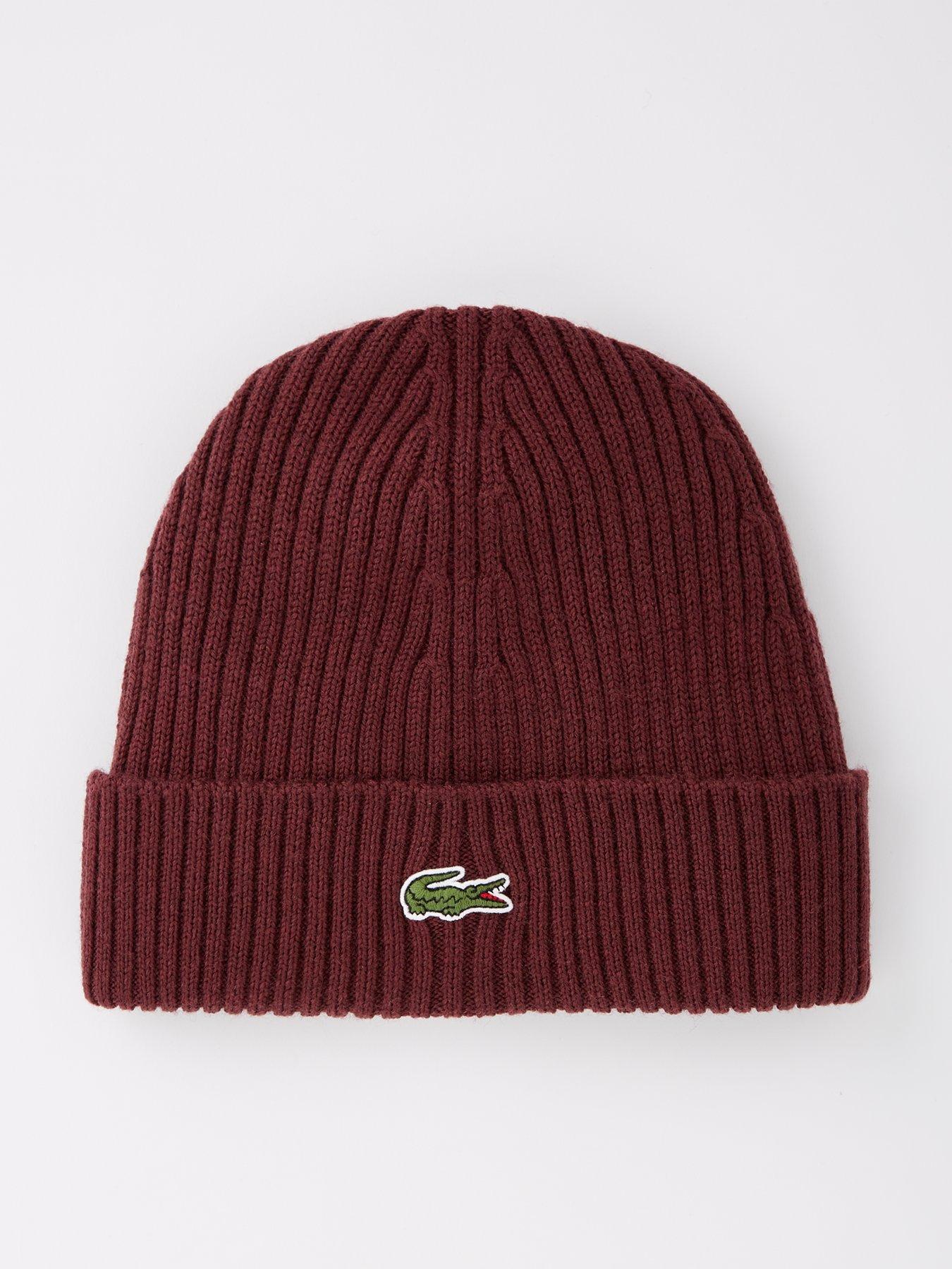 lacoste-lacoste-soft-wool-ribbed-beanie-hat-dark-red