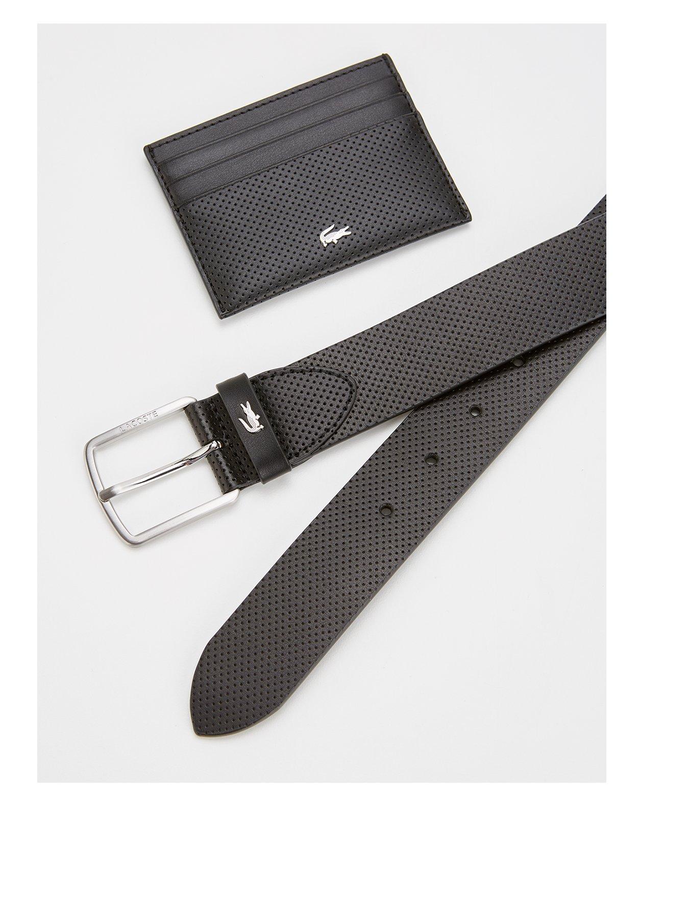 Lacoste Lacoste Leather Belt/Card Holder Gift Set - Black