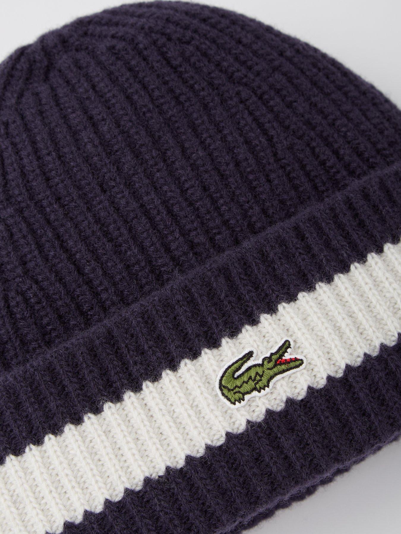 lacoste-lacoste-ribbed-carded-wool-beanie-hat-navydetail