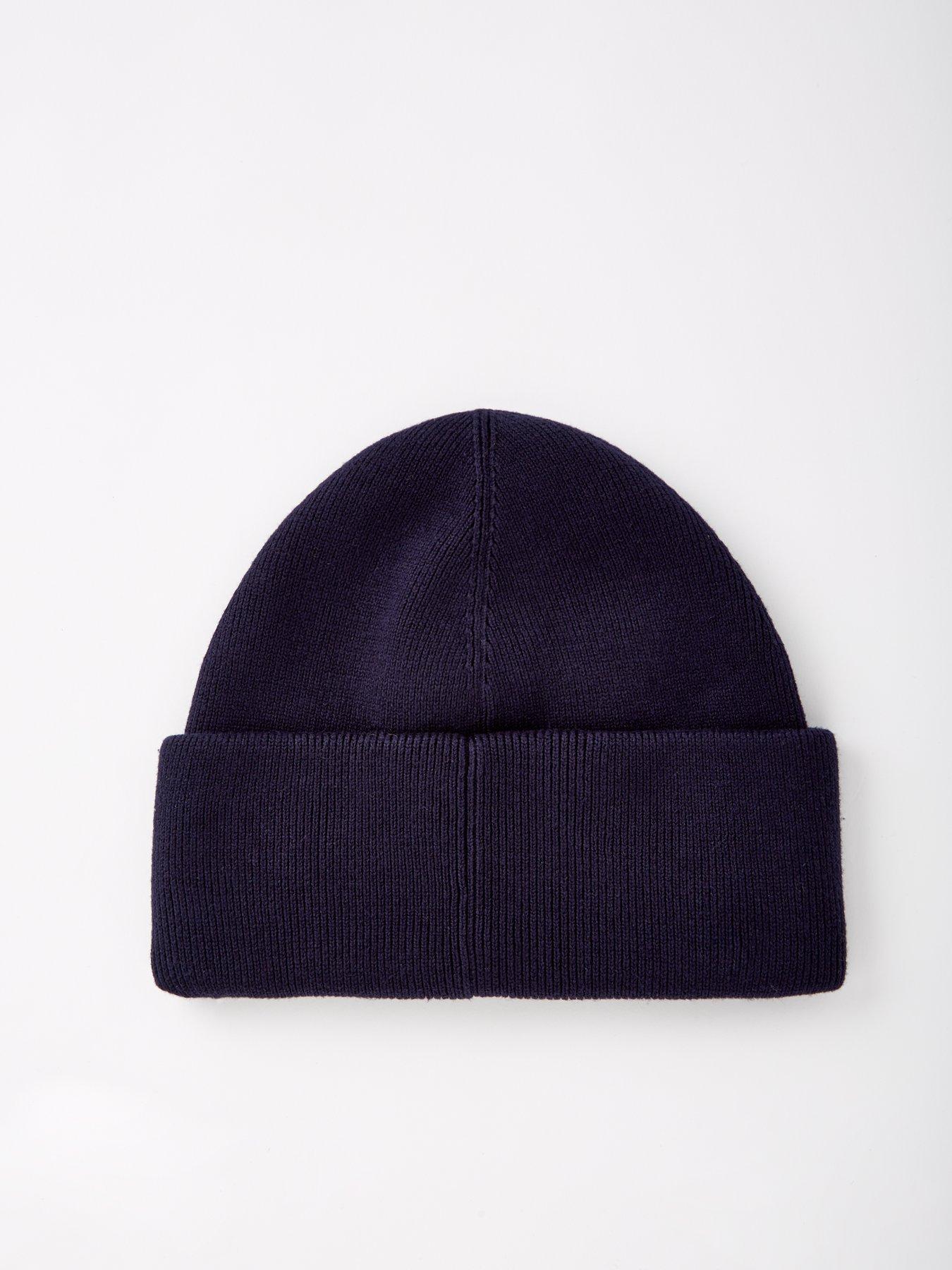 lacoste-lacoste-double-sided-cotton-blend-badge-beanie-hat-navyback