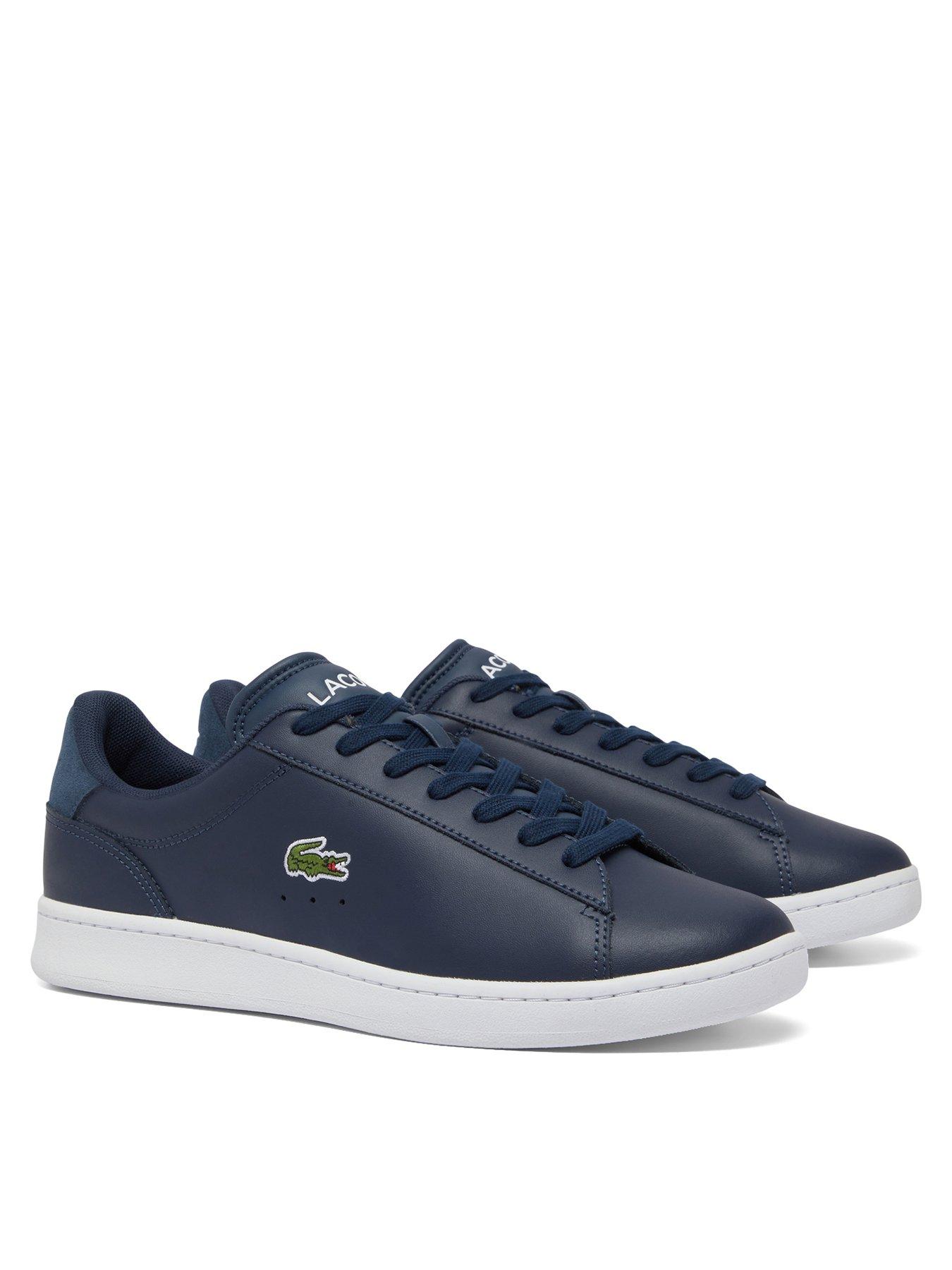 lacoste-lacoste-carnaby-leather-trainers-navystillFront