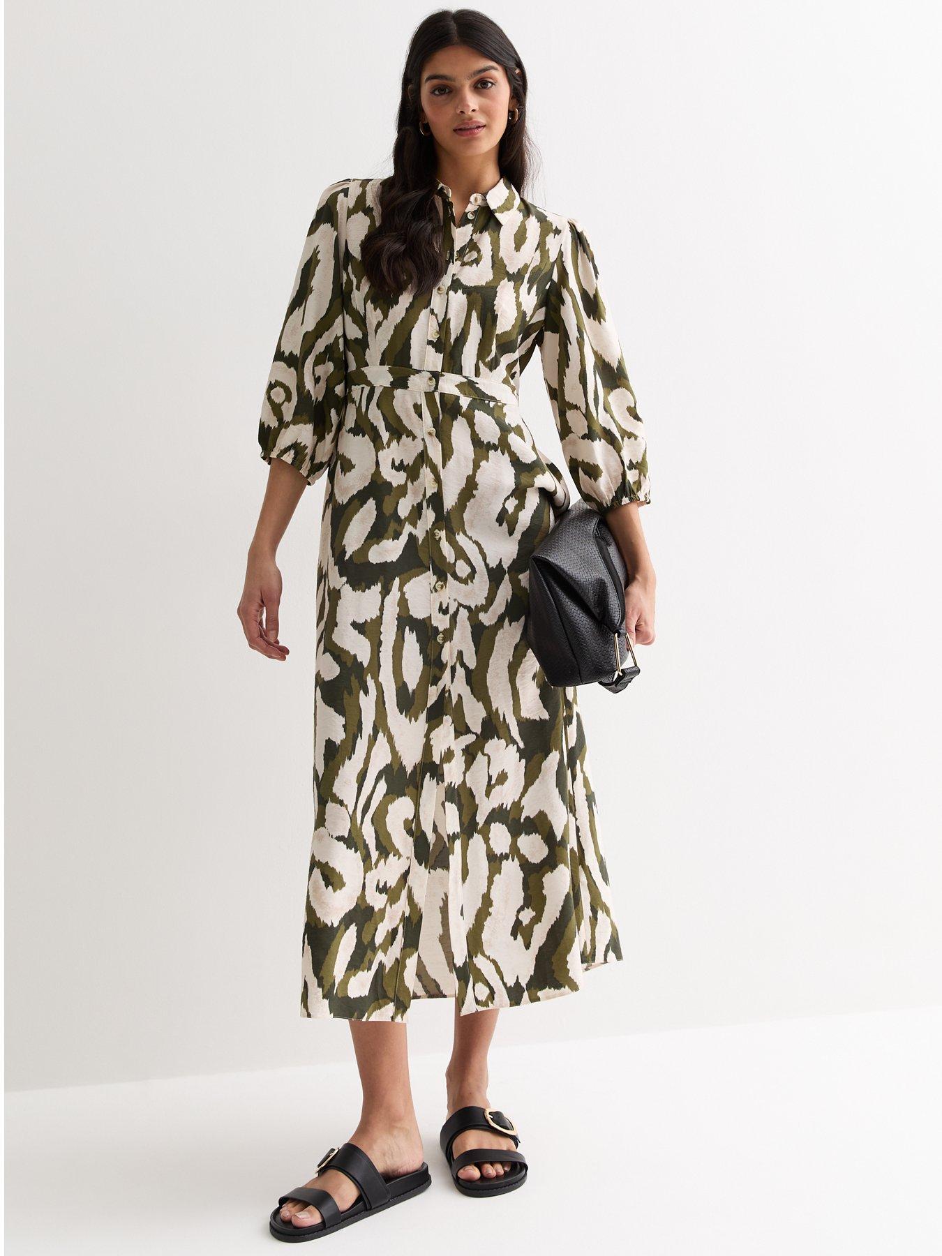 new-look-green-abstract-print-34-sleeve-midi-shirt-dressback