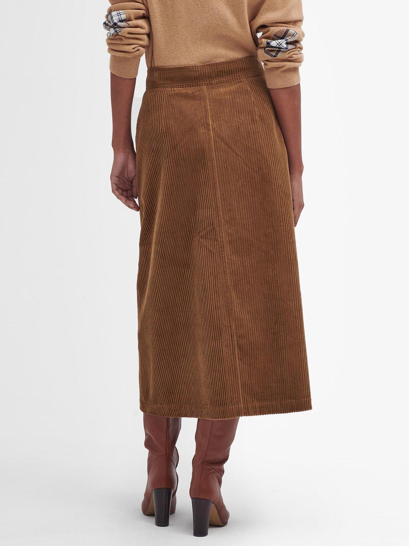 barbour-samara-midi-skirt-brownstillFront