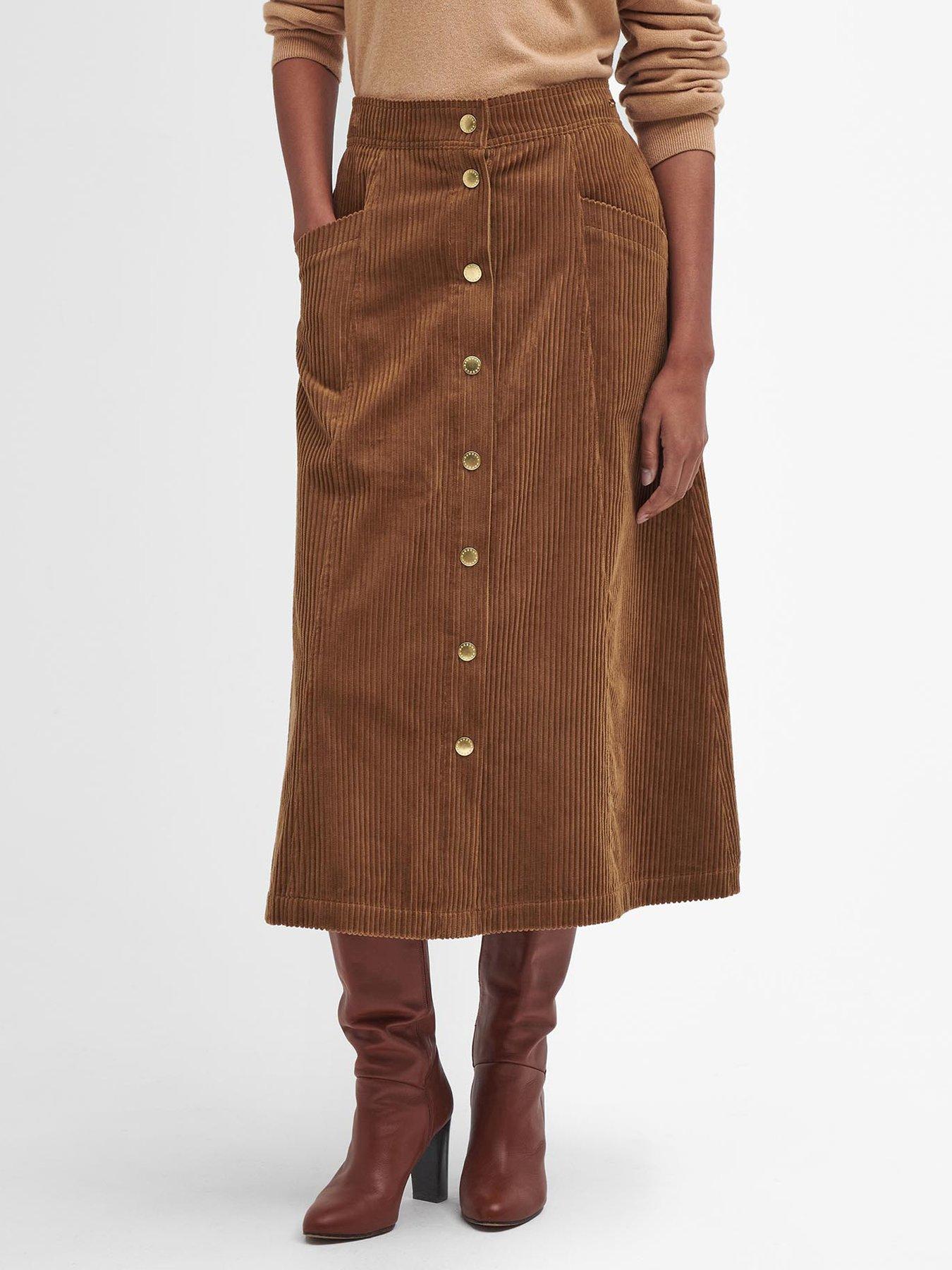 barbour-samara-midi-skirt-brownback