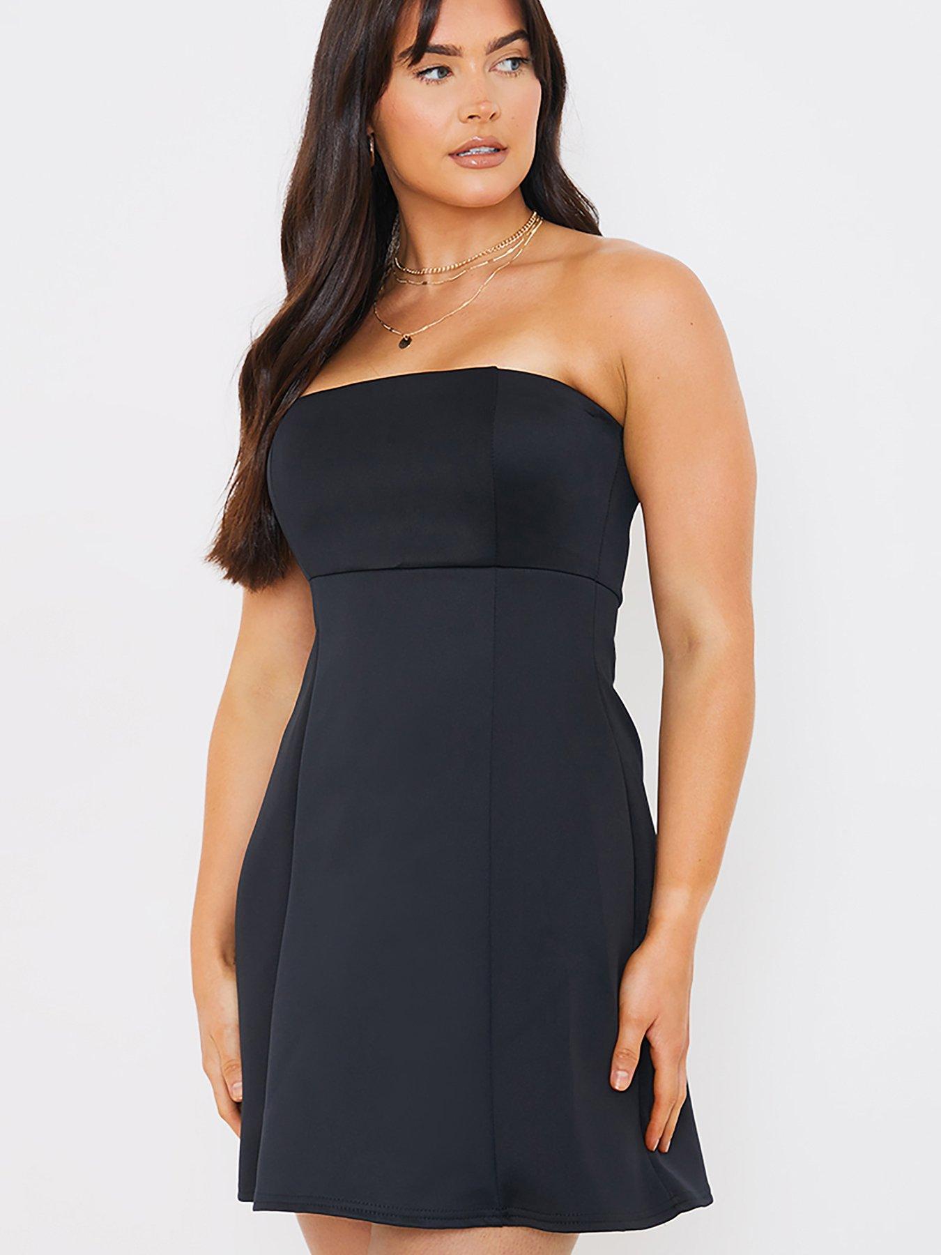 in-the-style-bandeau-a-line-mini-dress-blackback