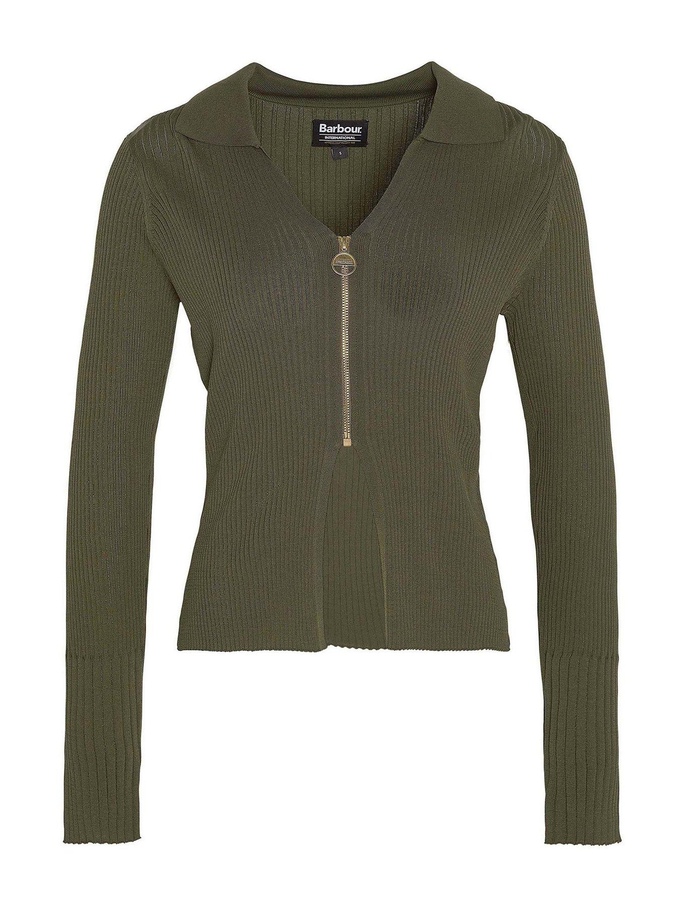 barbour-international-mondale-knitted-zip-up-cardigan-greendetail