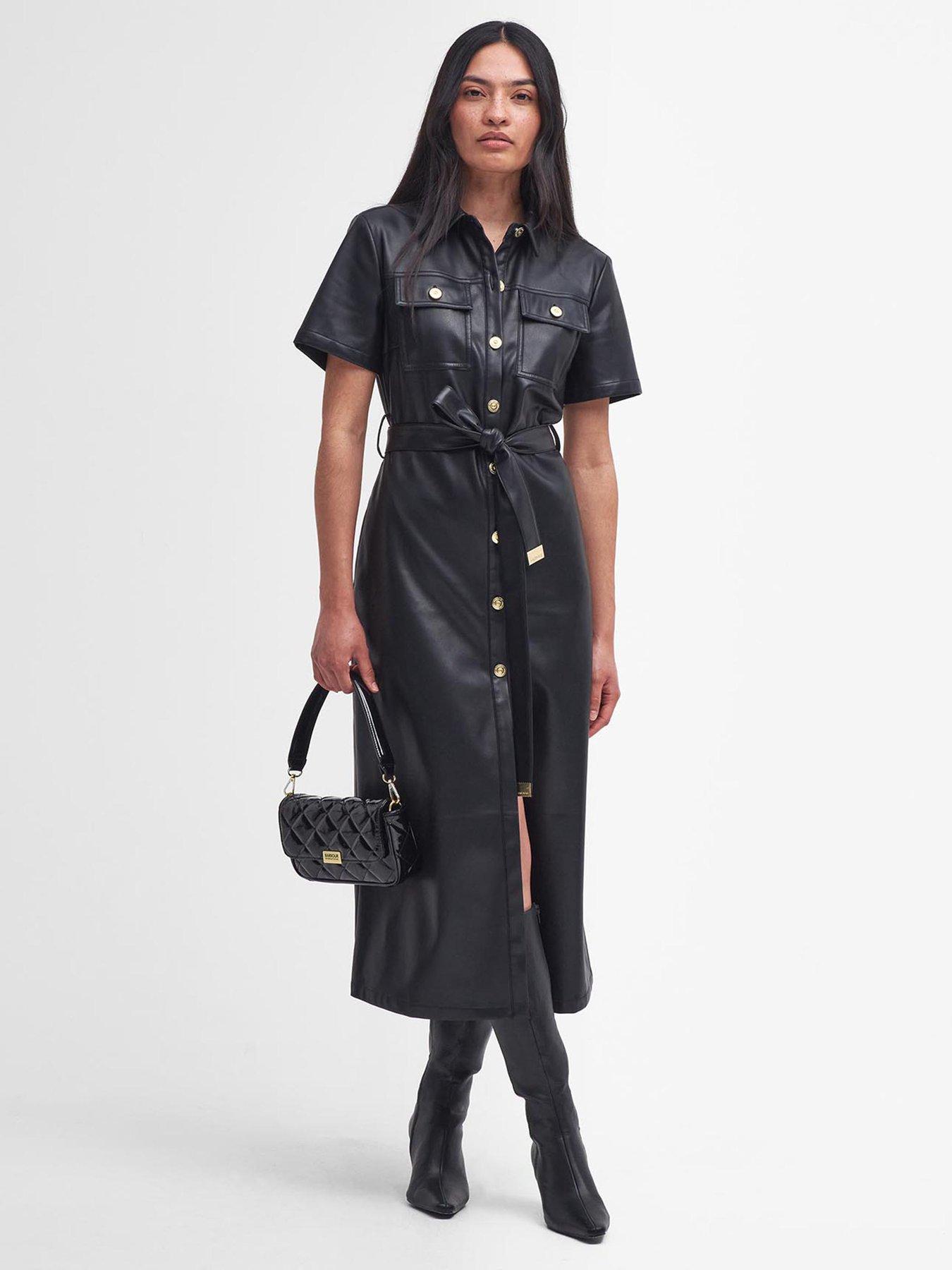 barbour-international-aria-faux-leather-midi-dress-black