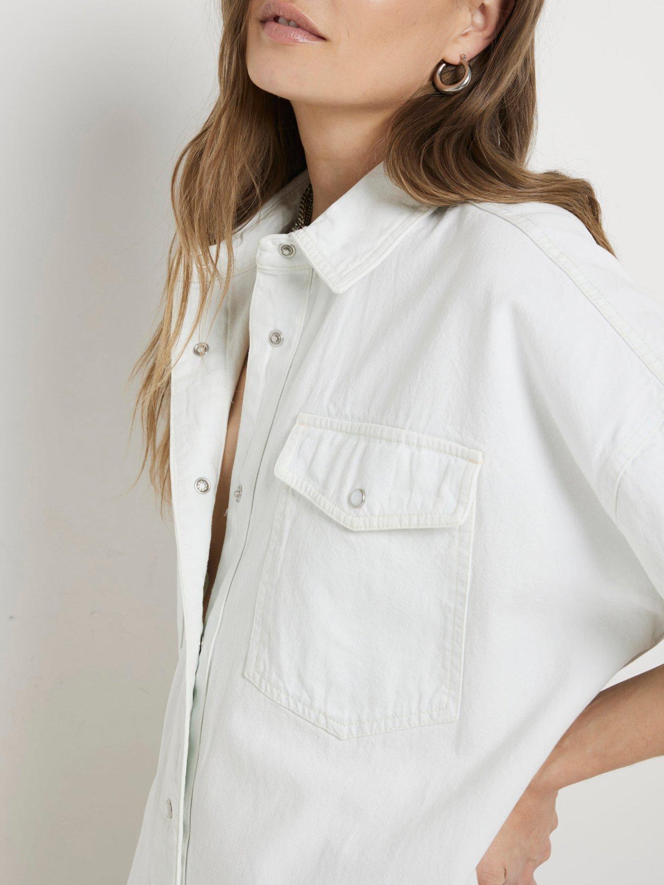 river-island-denim-button-through-mini-dress-whiteoutfit