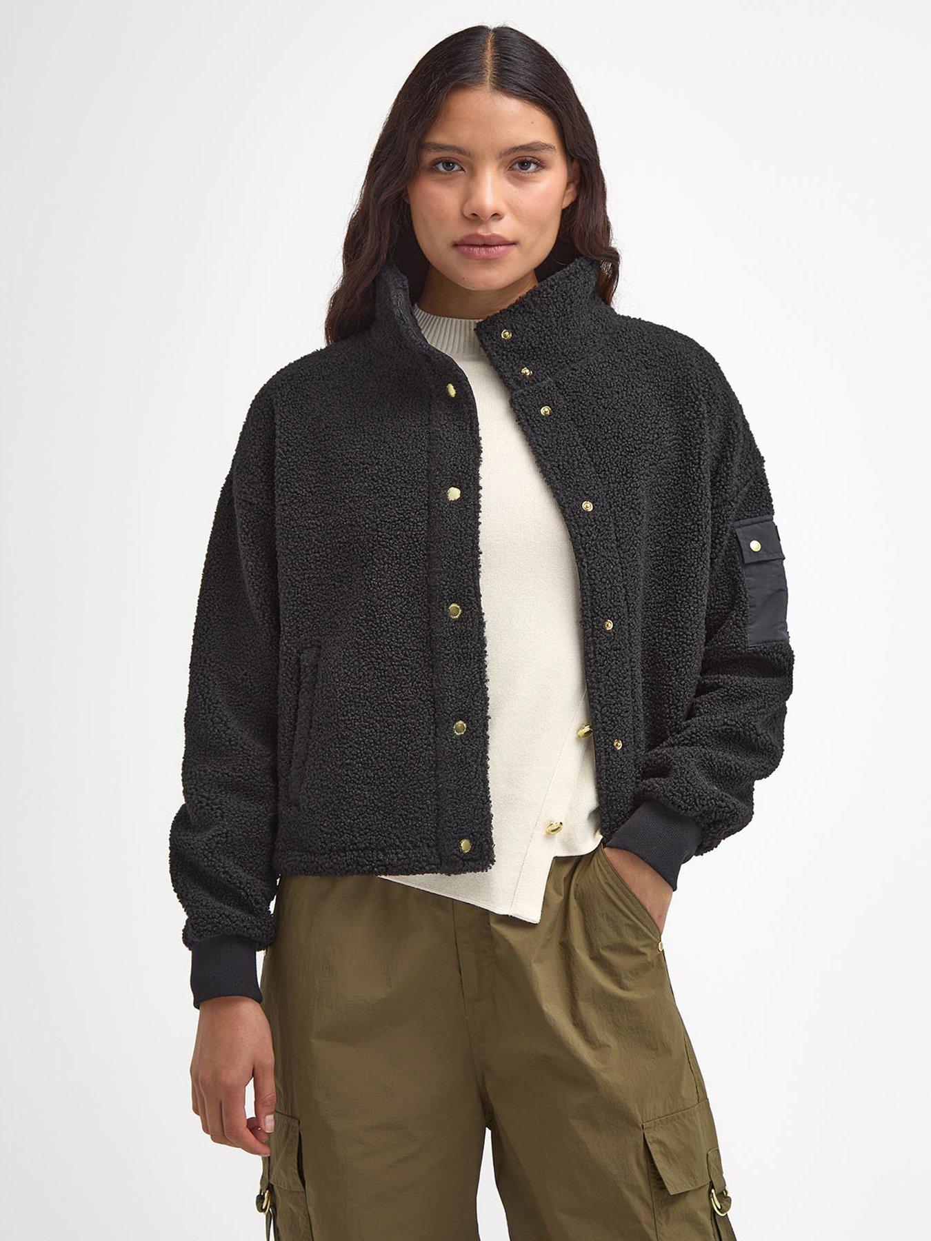 barbour-international-callie-fleece-bomber-blackfront