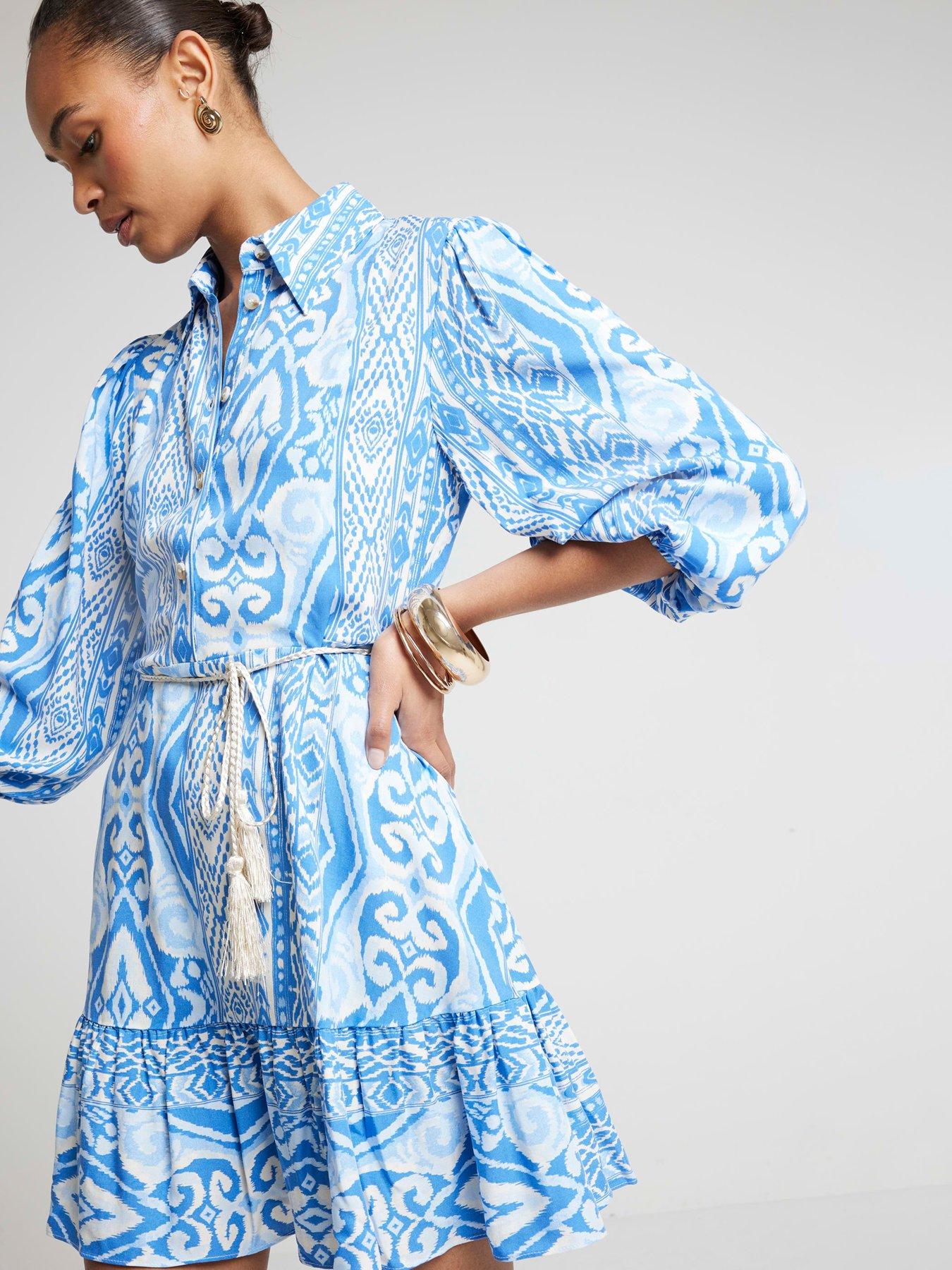 river-island-belted-godet-shirt-dress-bluestillFront