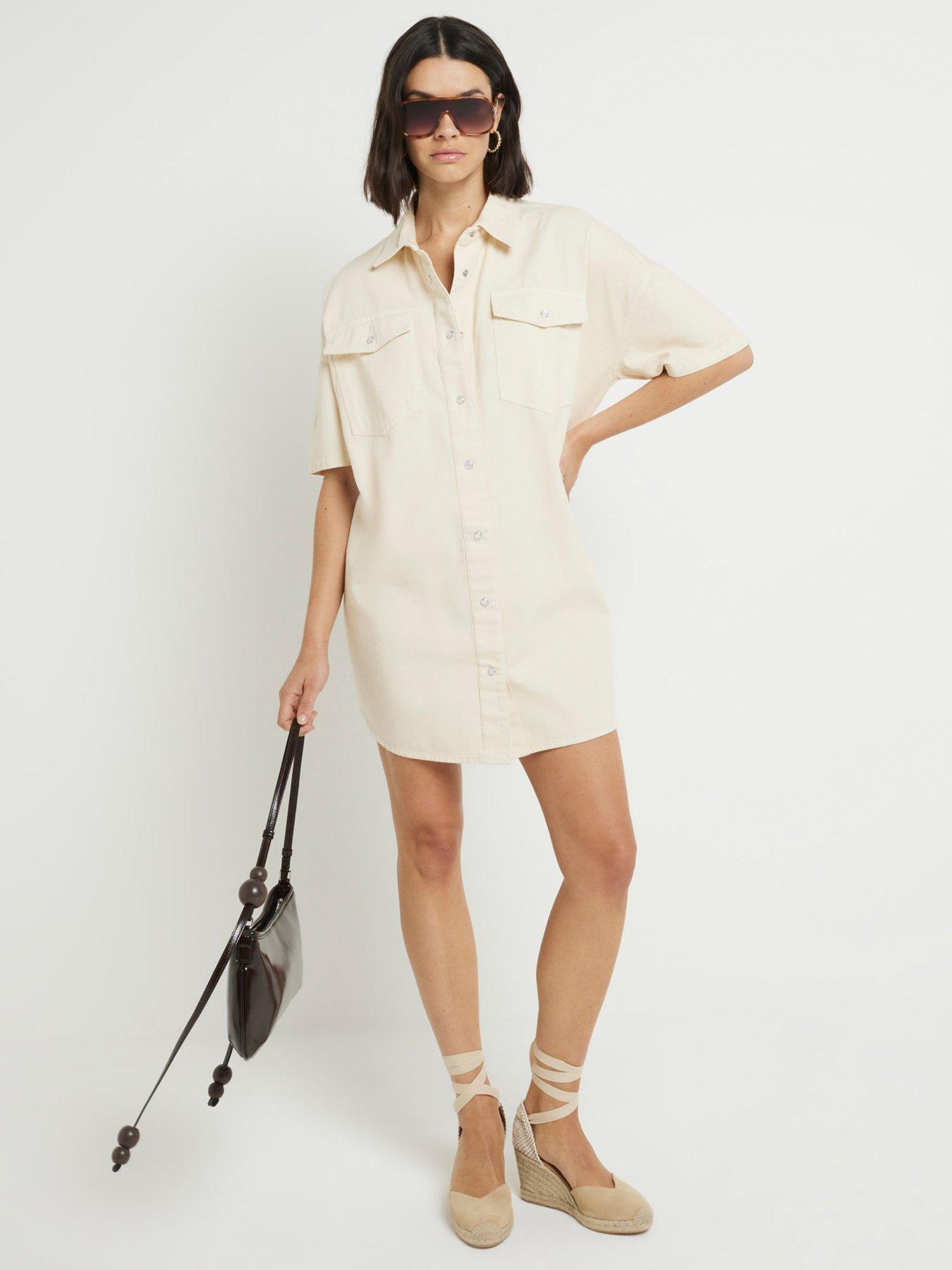 river-island-buttoned-mini-dress-ecruback