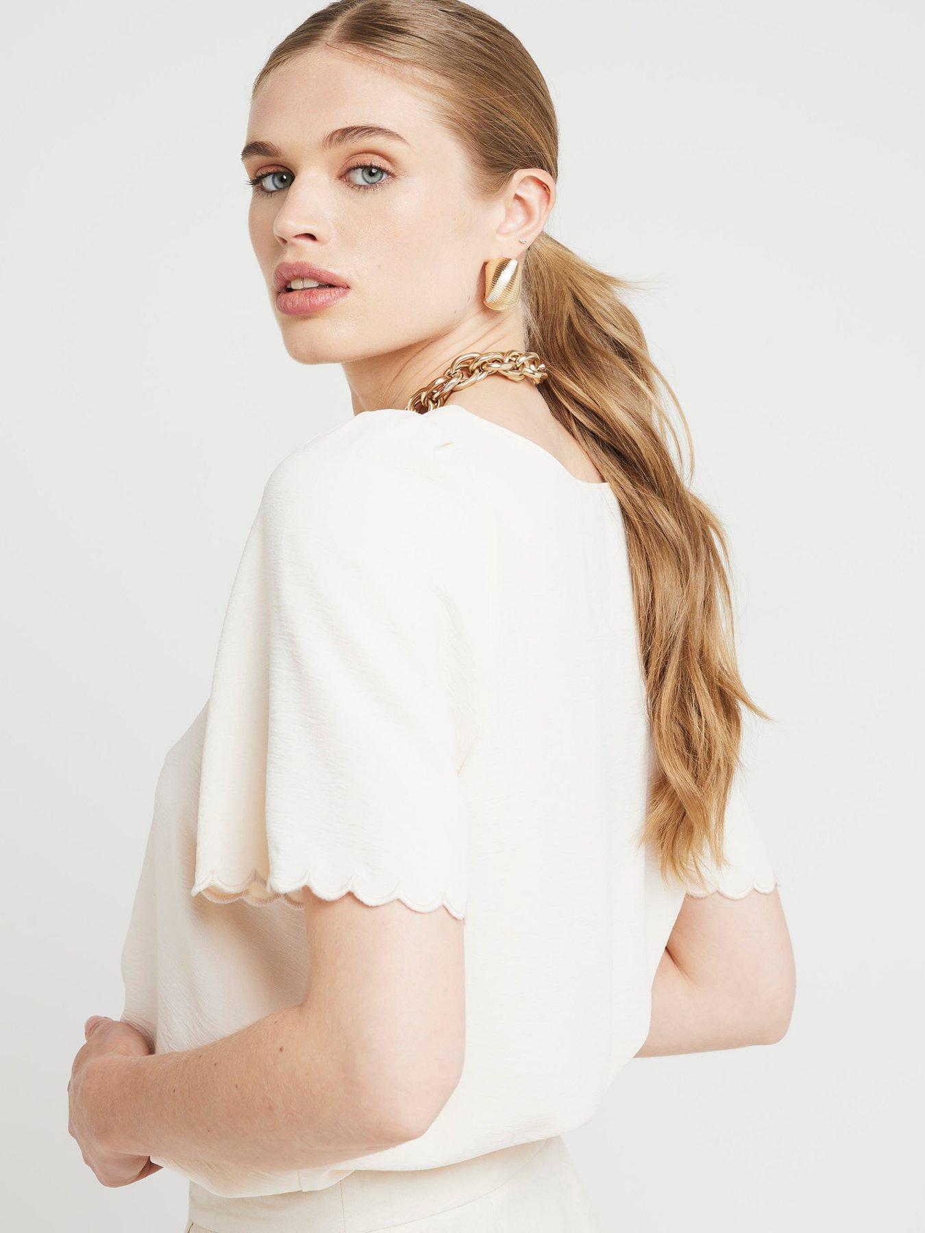 river-island-scallop-sleeve-top-ecru-creamstillFront