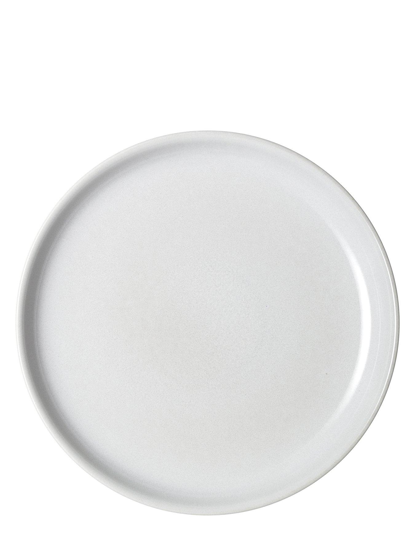 Image 3 of 5 of Denby Elements Set of 4 Coupe Dinner Plates in Stone White