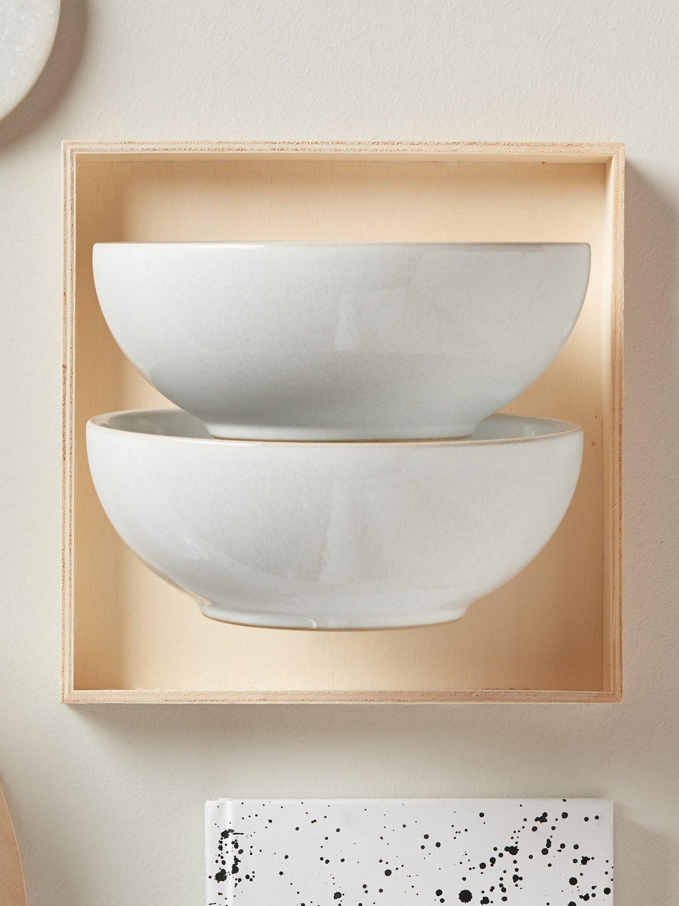 Image 1 of 5 of Denby Elements 4-Piece Cereal Bowl Set in Stone White