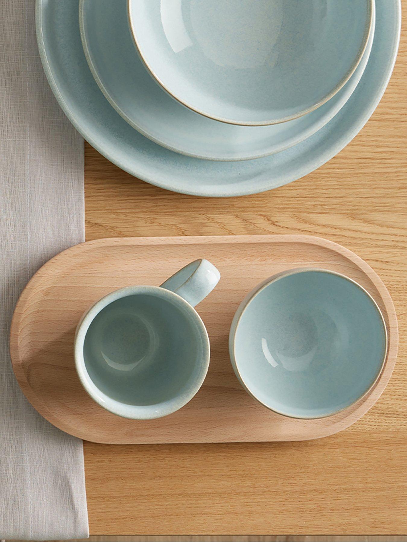 Denby Elements Set of 4 Mugs in Light Jade Green