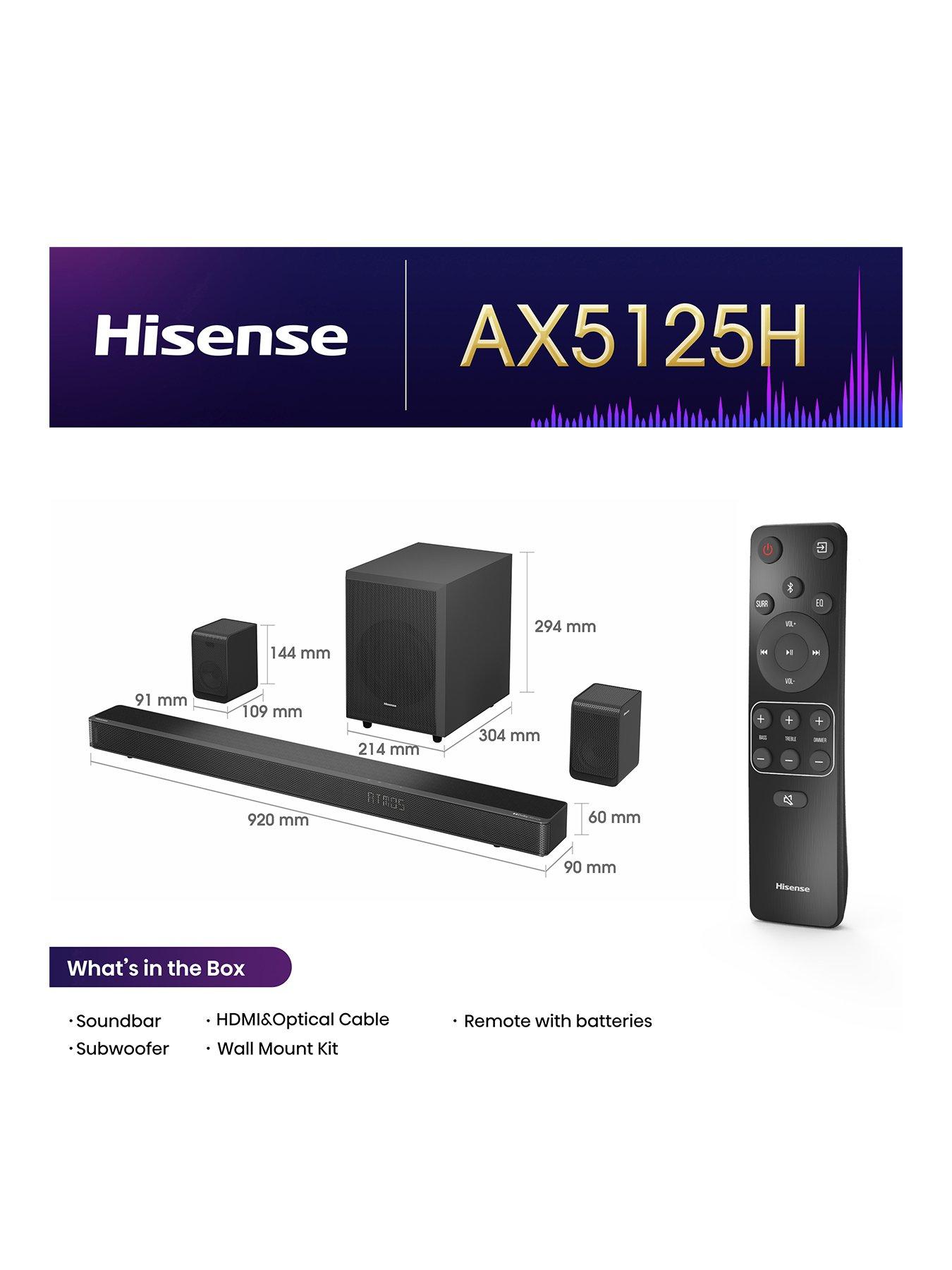 hisense-ax5125h-512-channel-500w-dobly-atmos-soundbar-with-wireless-subwoofer-and-turly-rear-speakersback