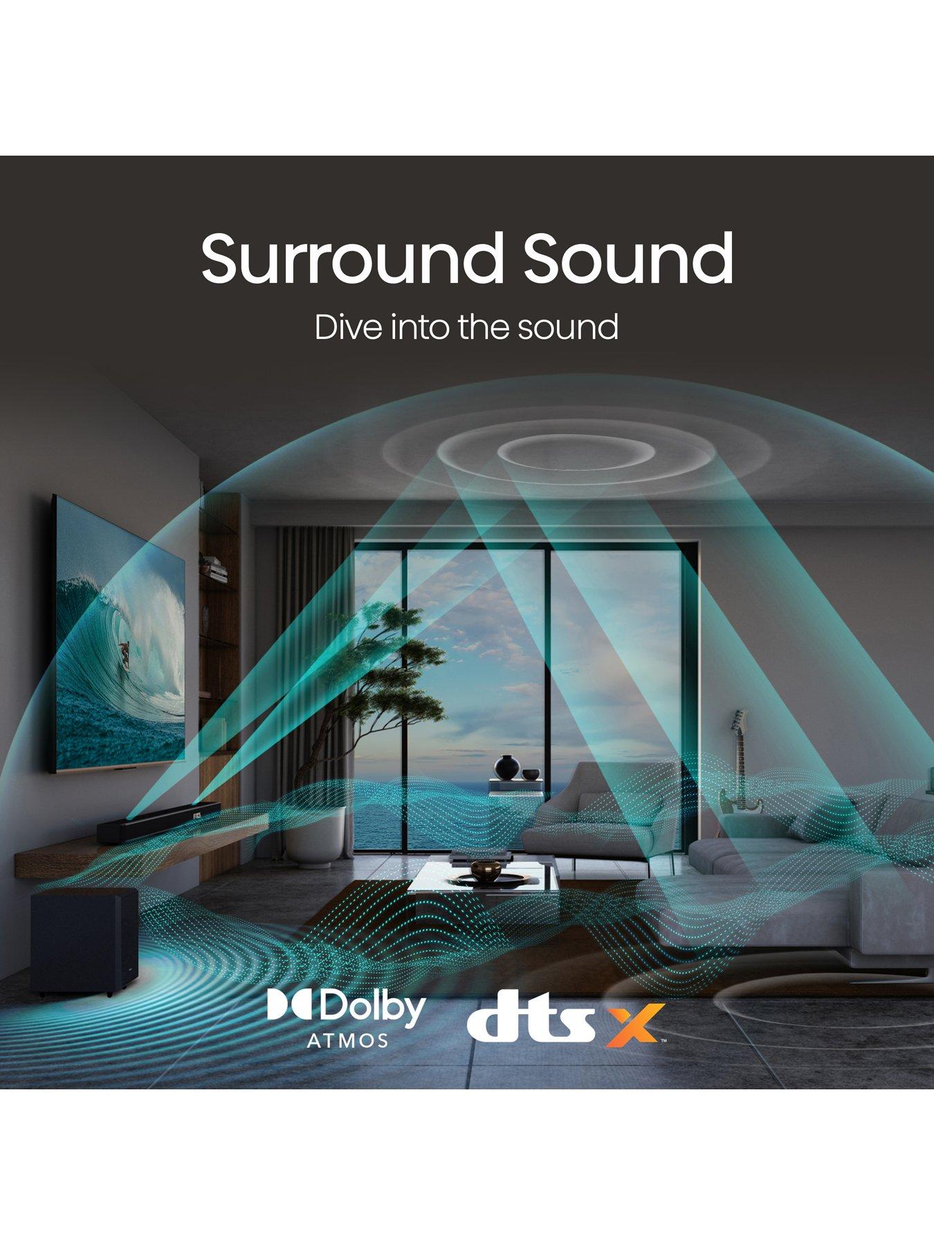 Image 6 of 7 of Hisense AX5125H 5.1.2 Channel 500W Dobly Atmos Soundbar with Wireless Subwoofer and Turly Rear Speakers