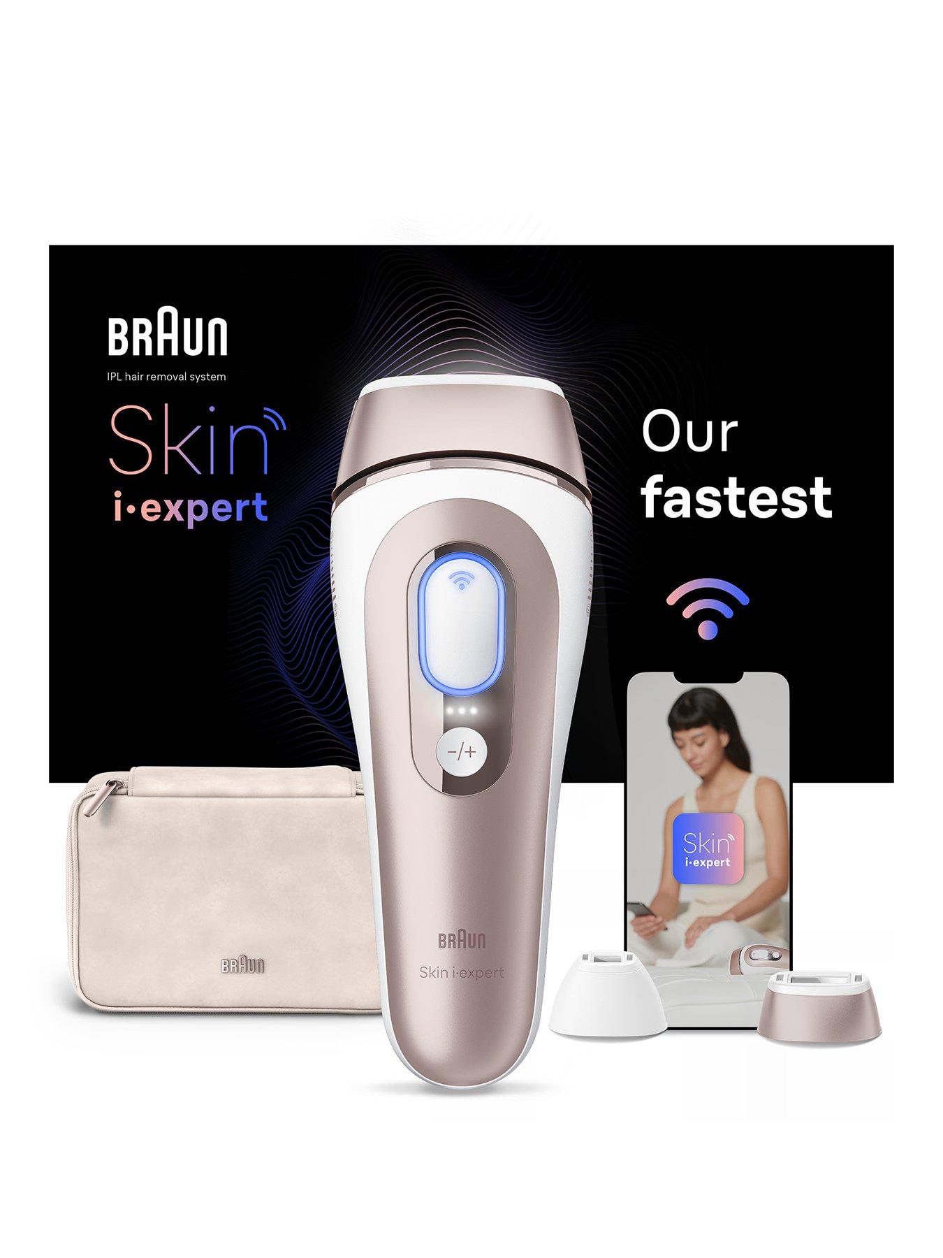 Image of Braun Smart IPL Skin i·expert, At Home Hair Removal, Pouch, Venus Razor, 2 Heads, PL7147
