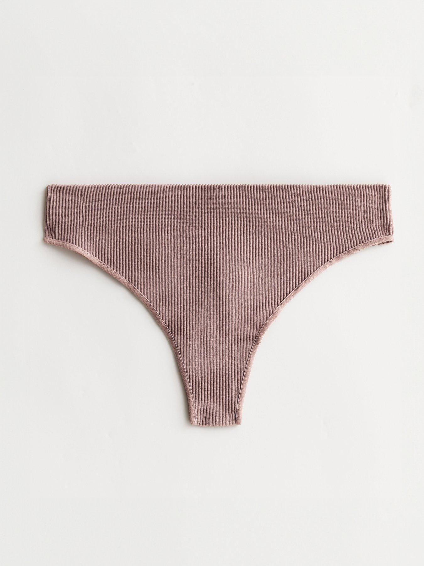 new-look-deep-pink-ribbed-seamless-thongdetail