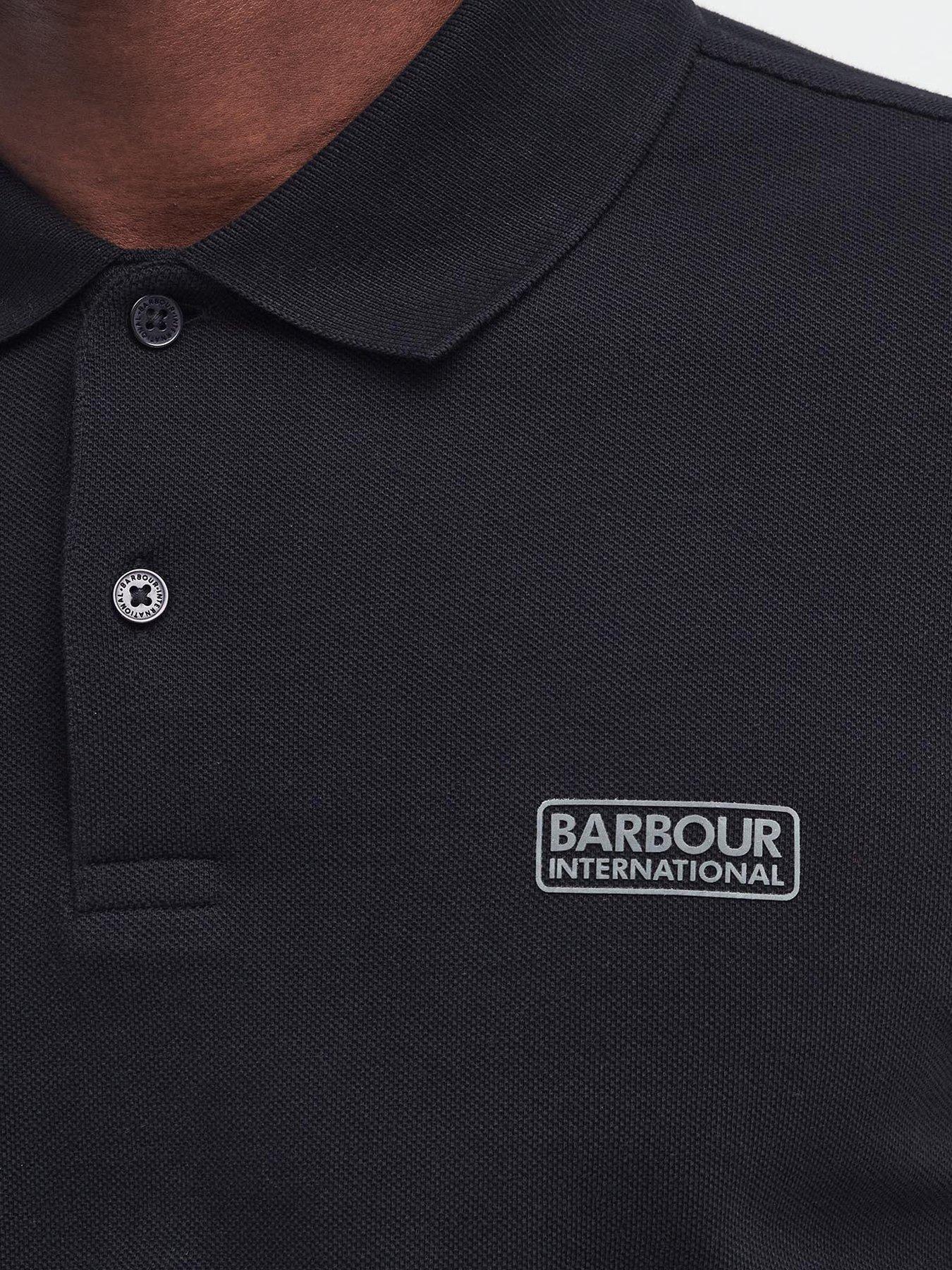 Image 5 of 6 of Barbour International Essential Long Sleeve Polo Shirt - Black