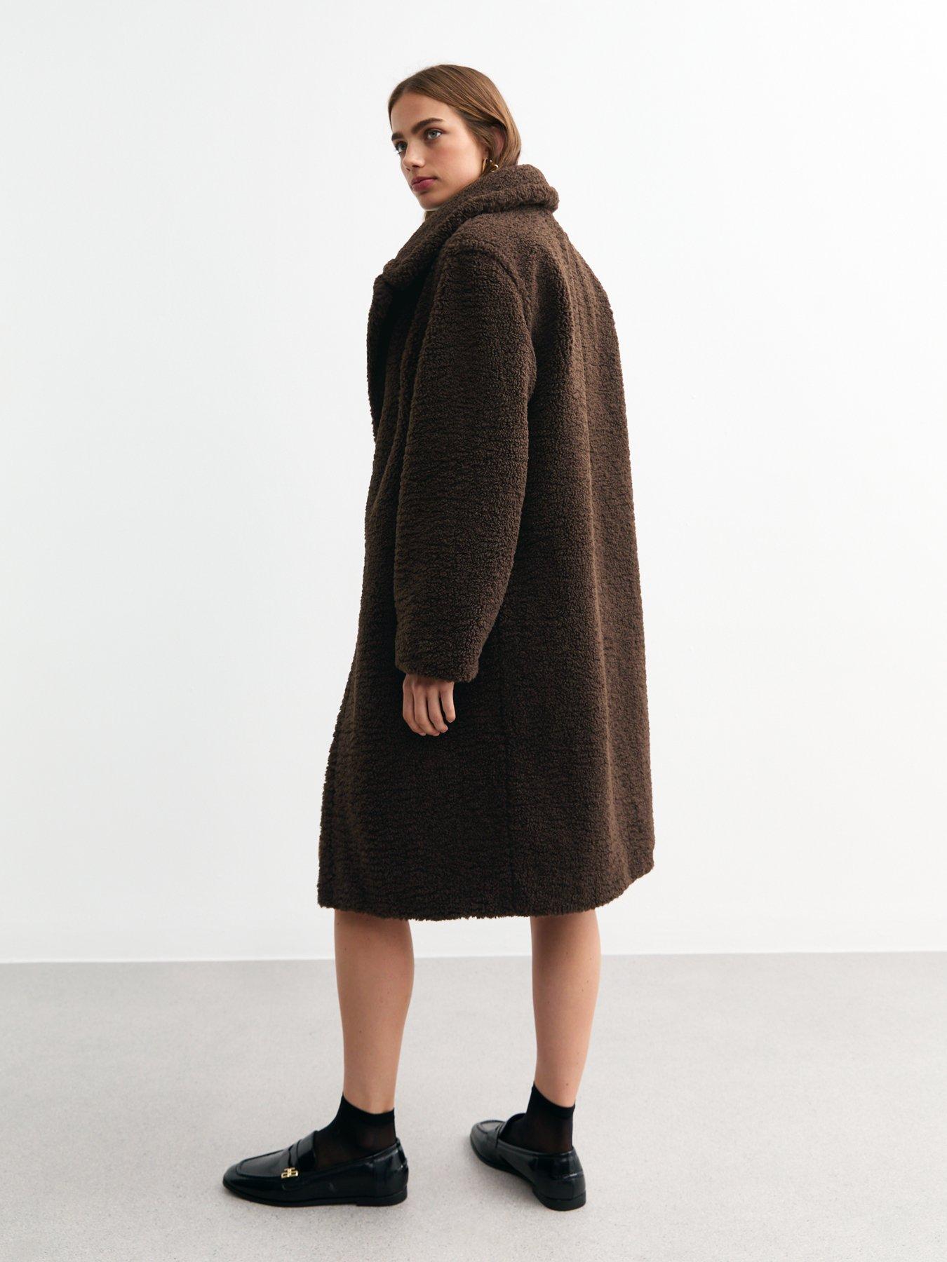 new-look-brown-borg-longline-coatstillFront