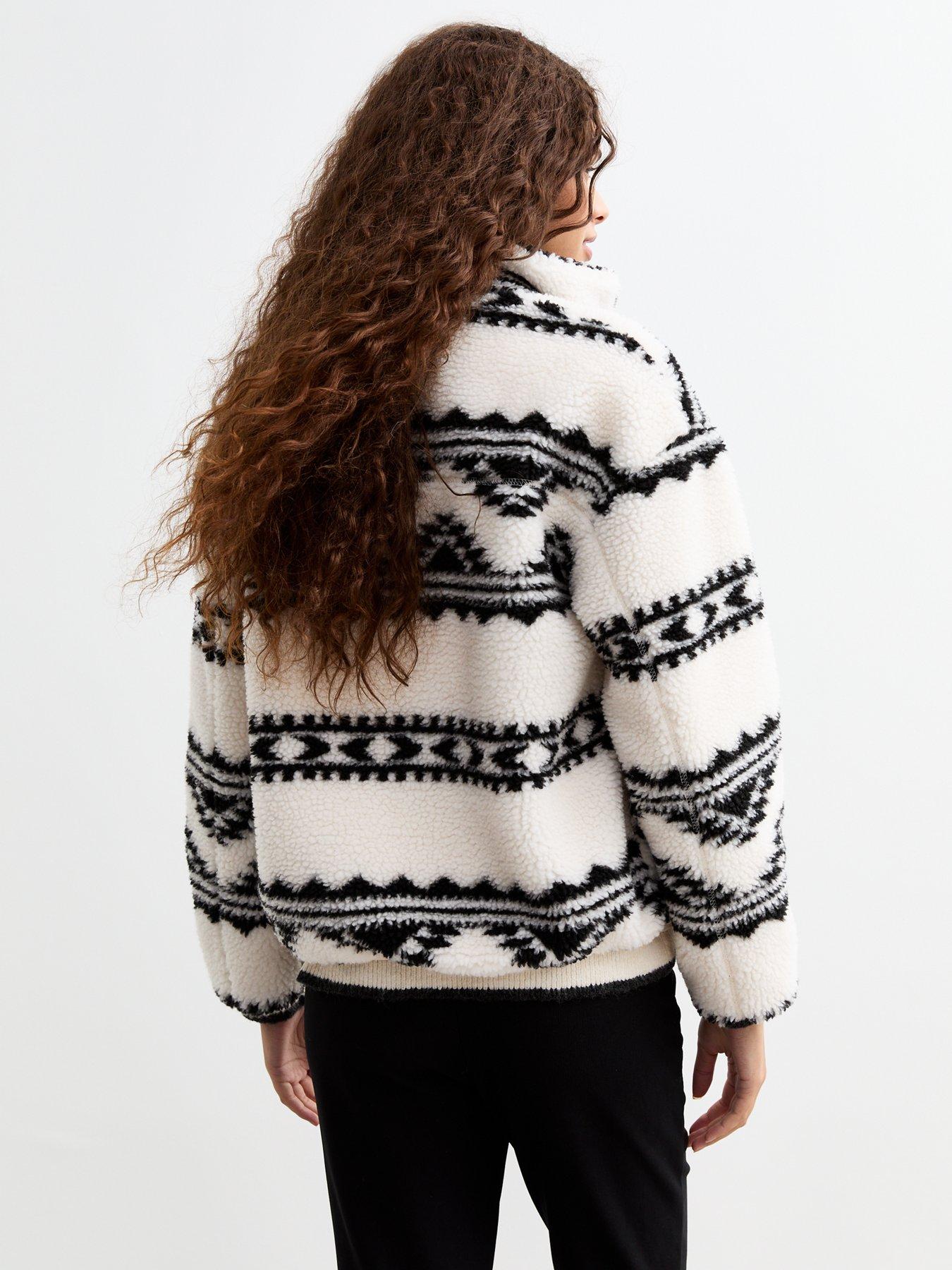 new-look-off-white-abstract-print-fleece-jacket-multistillFront