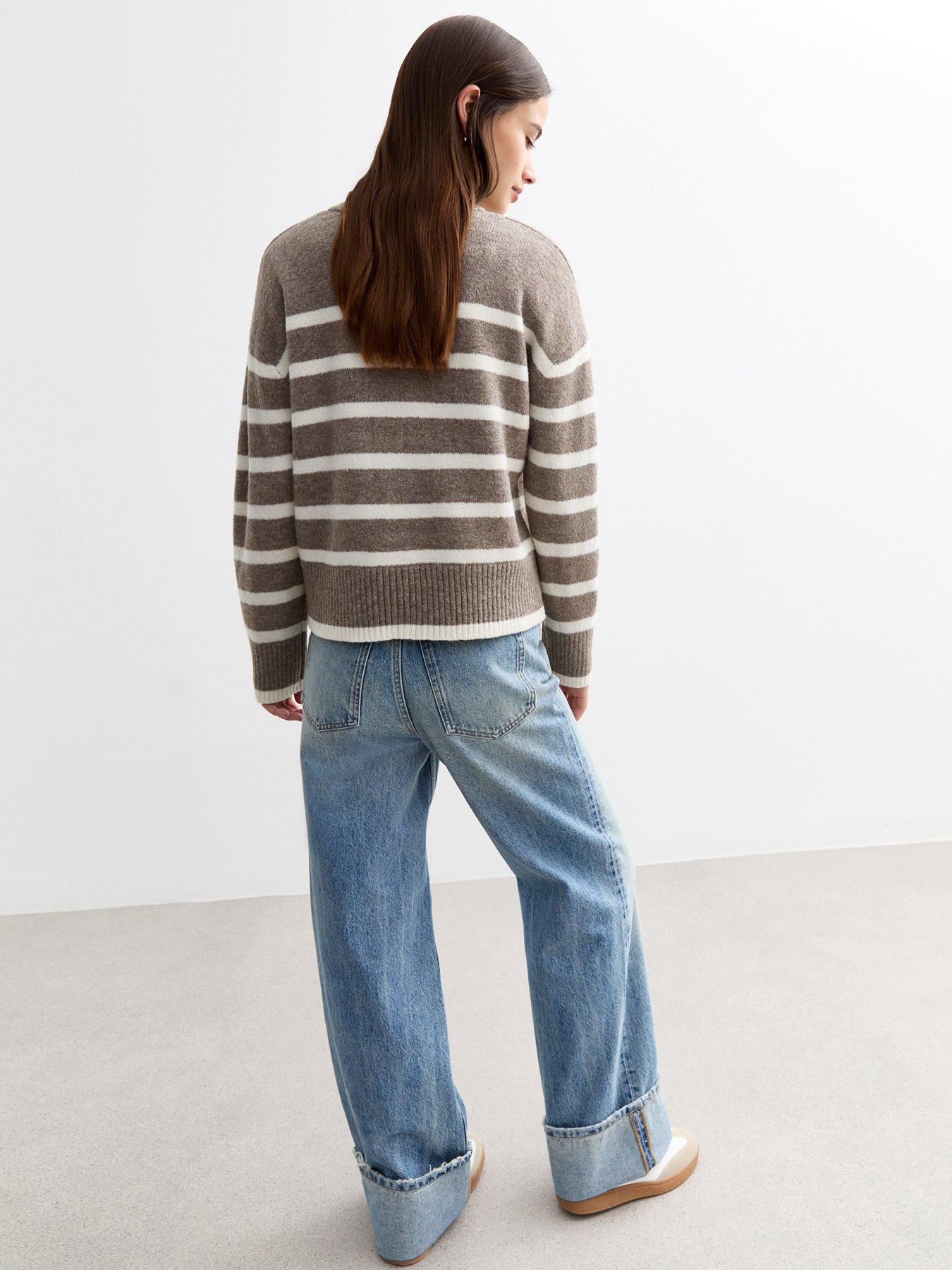 new-look-striped-knit-crew-neck-jumper-brownstillFront