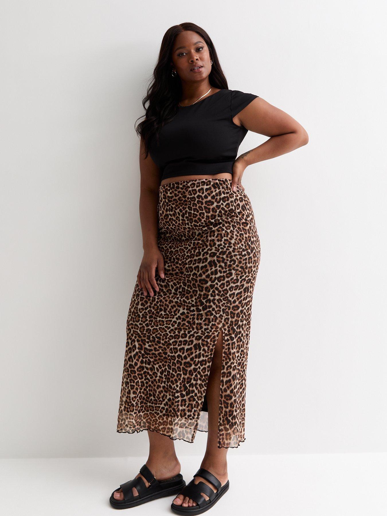 new-look-curves-black-leopard-print-mesh-midi-skirtfront