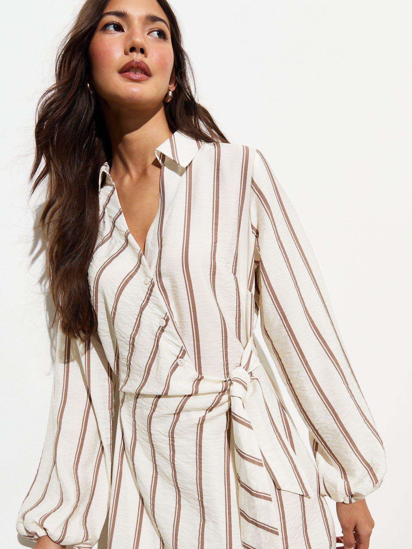 new-look-stripe-mini-shirt-dress-whiteprintoutfit