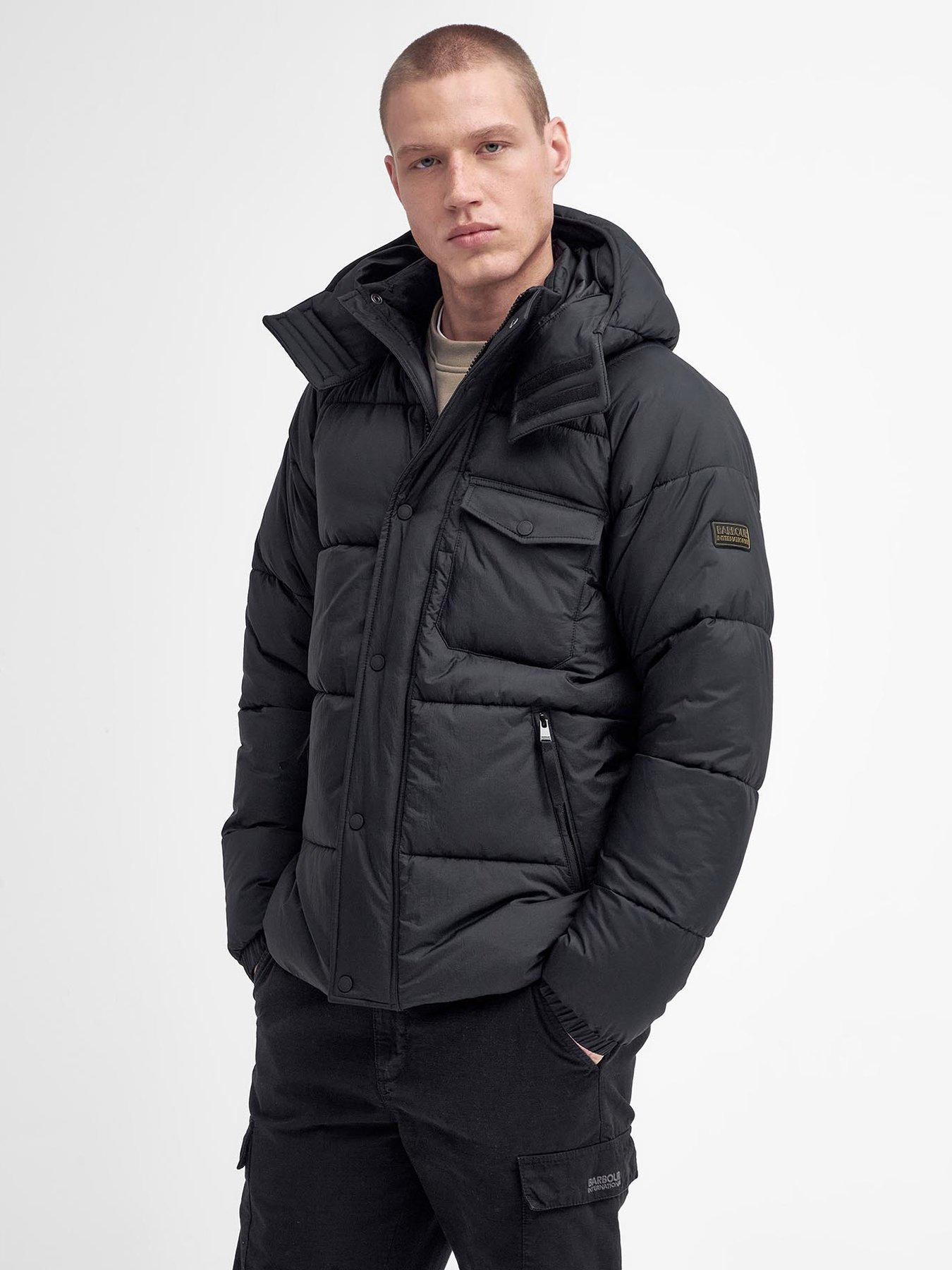 Barbour International Haze Hooded Padded Coat Black Very Ireland