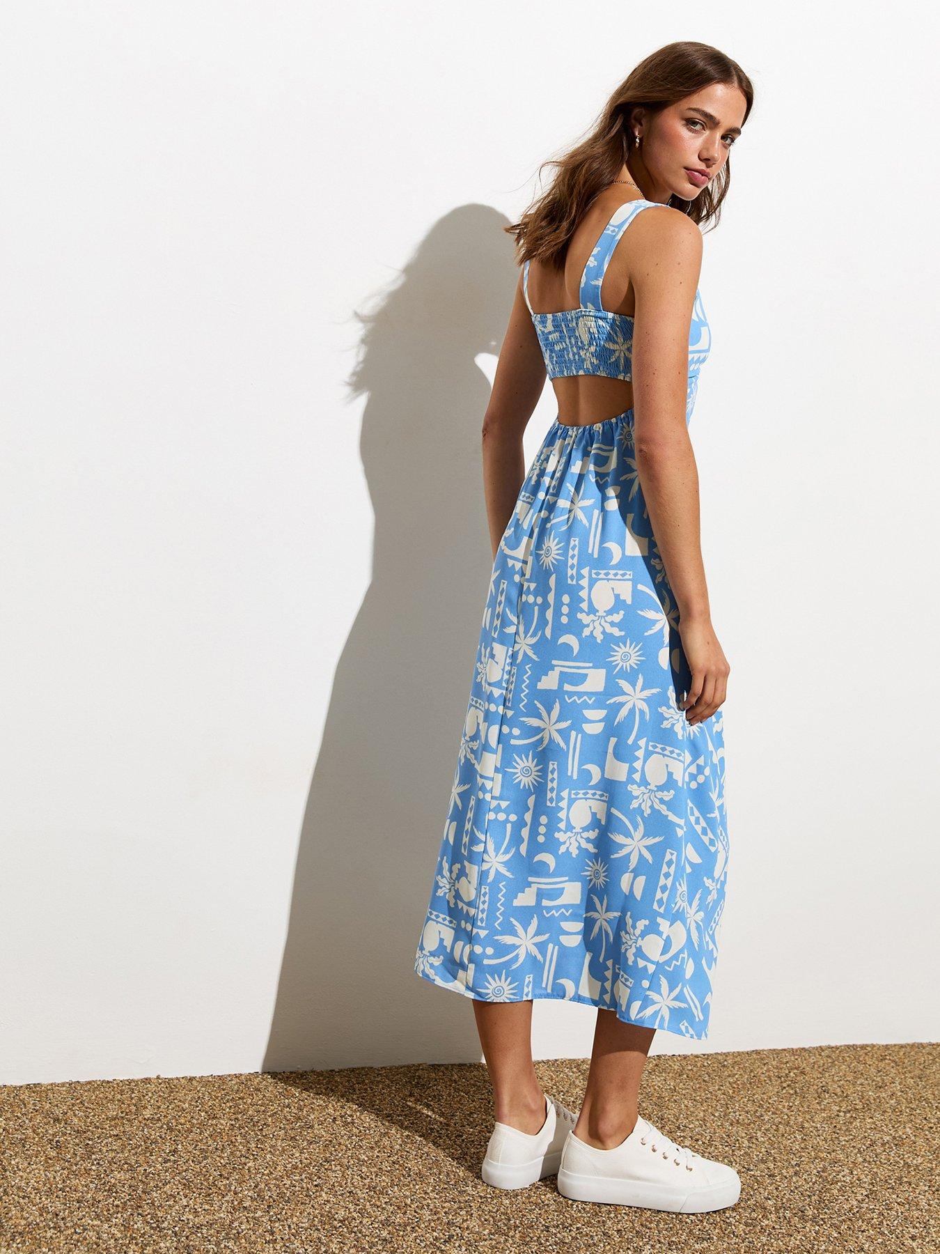 new-look-blue-abstract-print-open-back-midi-dressstillFront