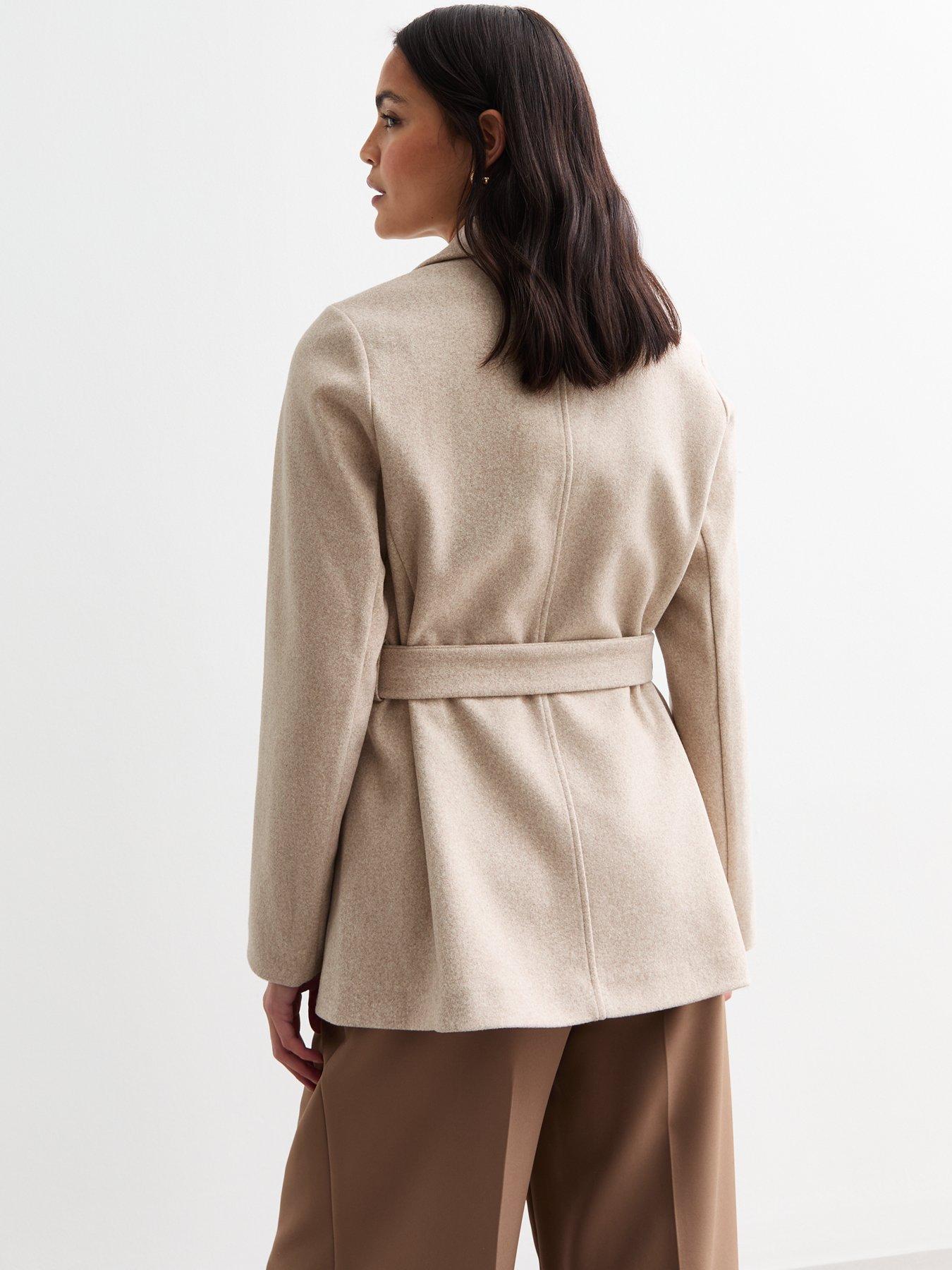 new-look-short-belted-coat-brownstillFront