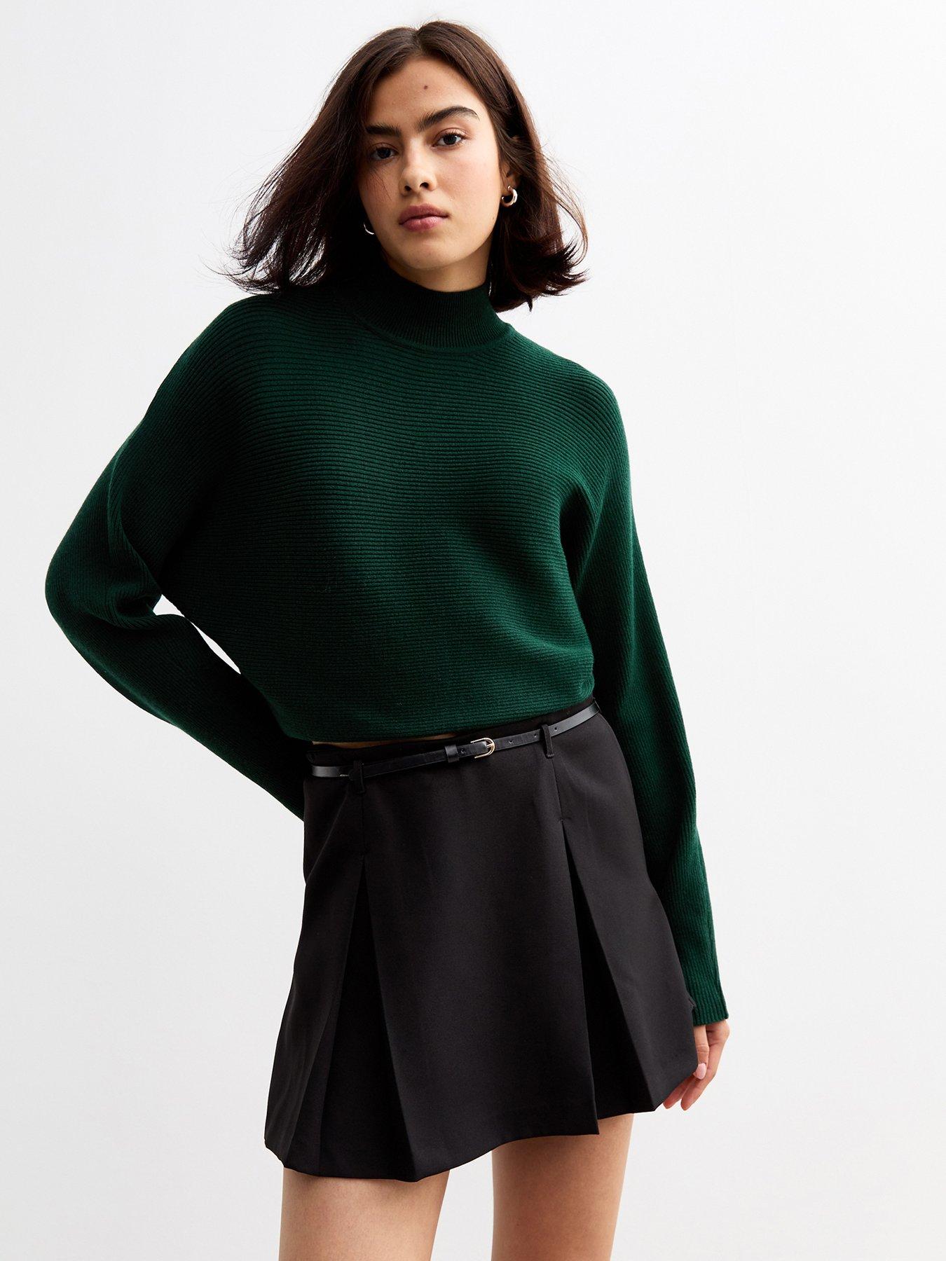 New Look Green Rib Knit Crop Jumper Very Ireland