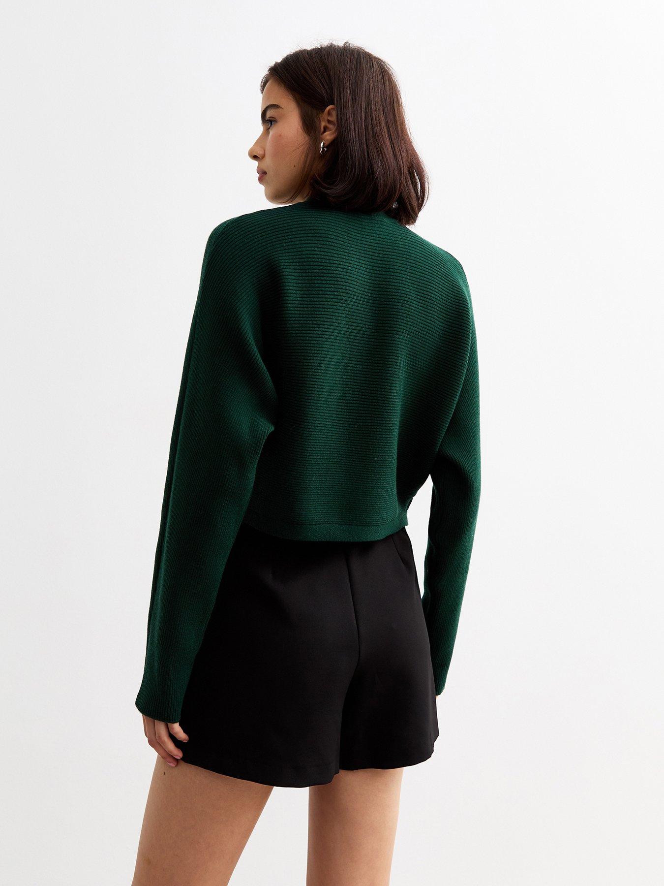 new-look-green-rib-knit-crop-jumperstillFront