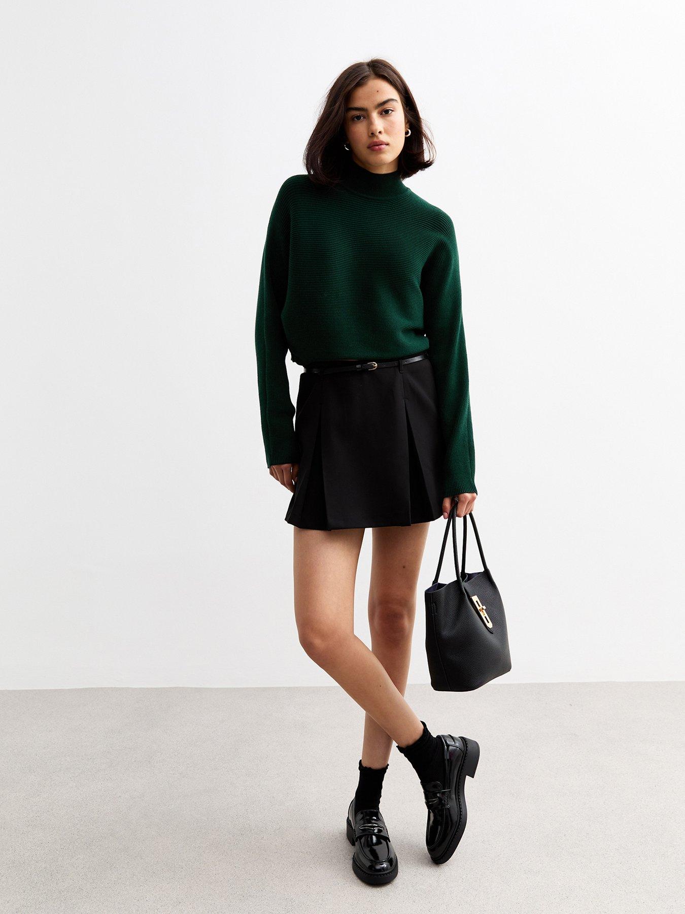 new-look-green-rib-knit-crop-jumperback