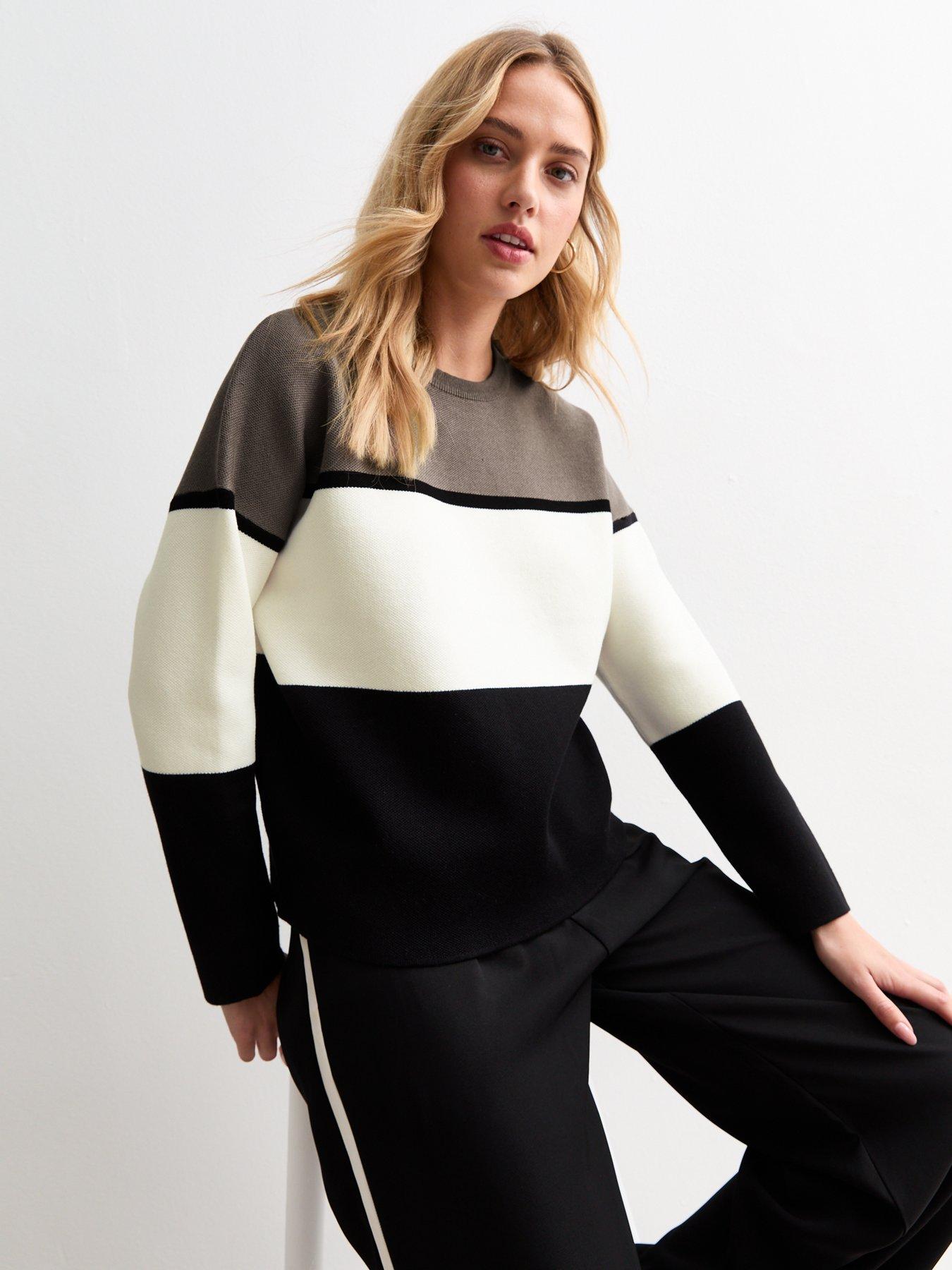 new-look-compact-knit-colour-block-jumper-multi