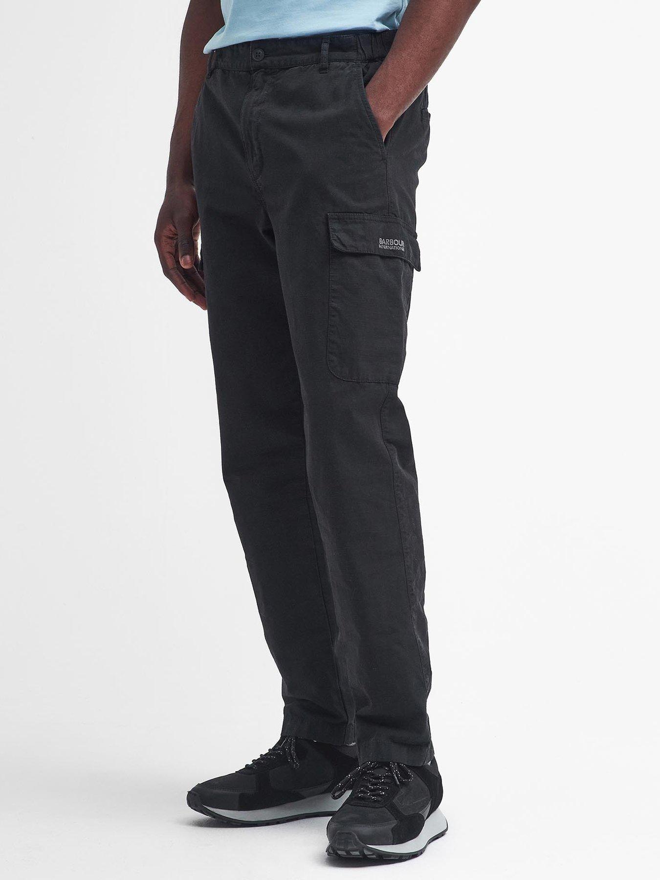 barbour-international-ripstop-cargo-trousers-blackfront