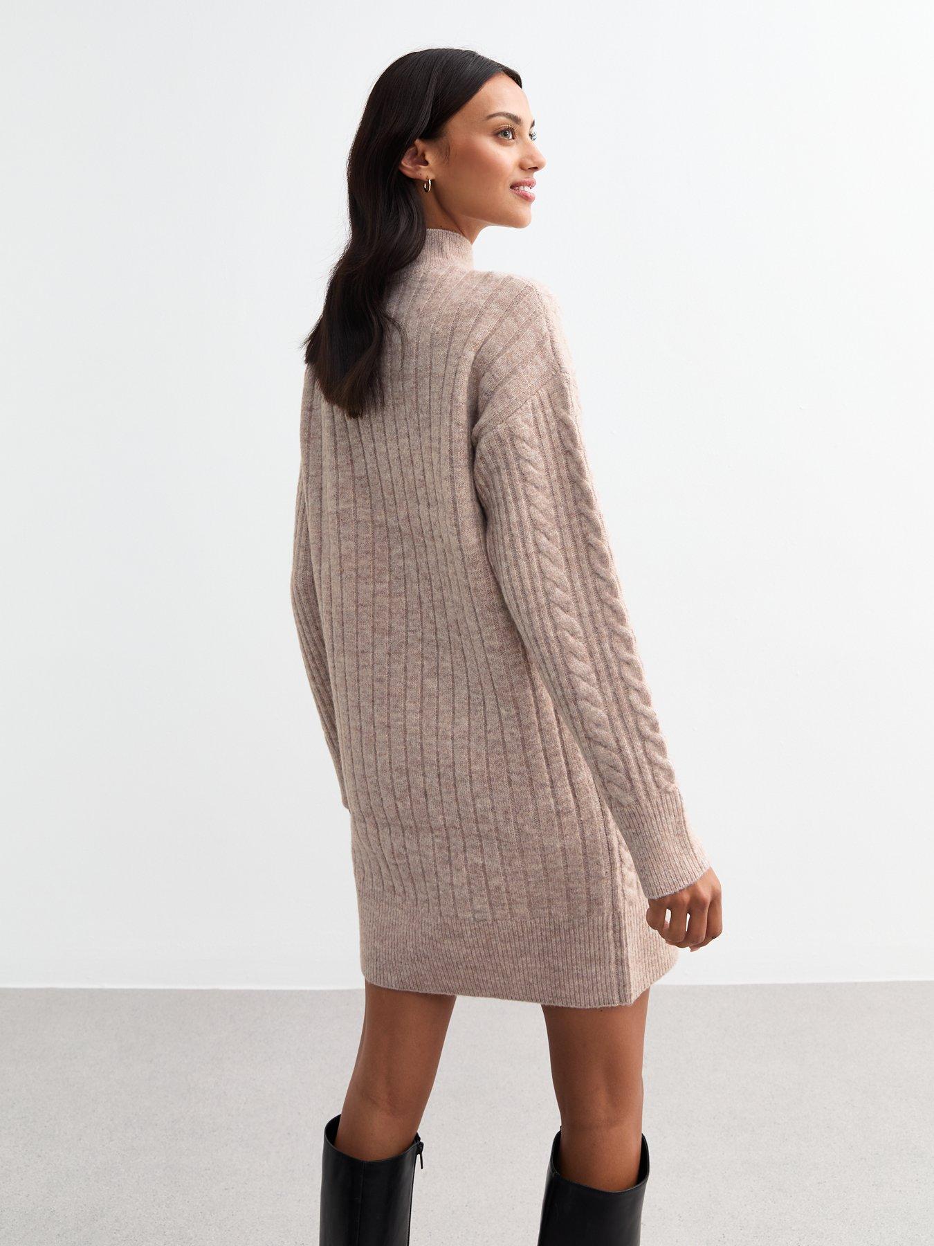 new-look-cable-knit-mini-dress-light-brownstillFront