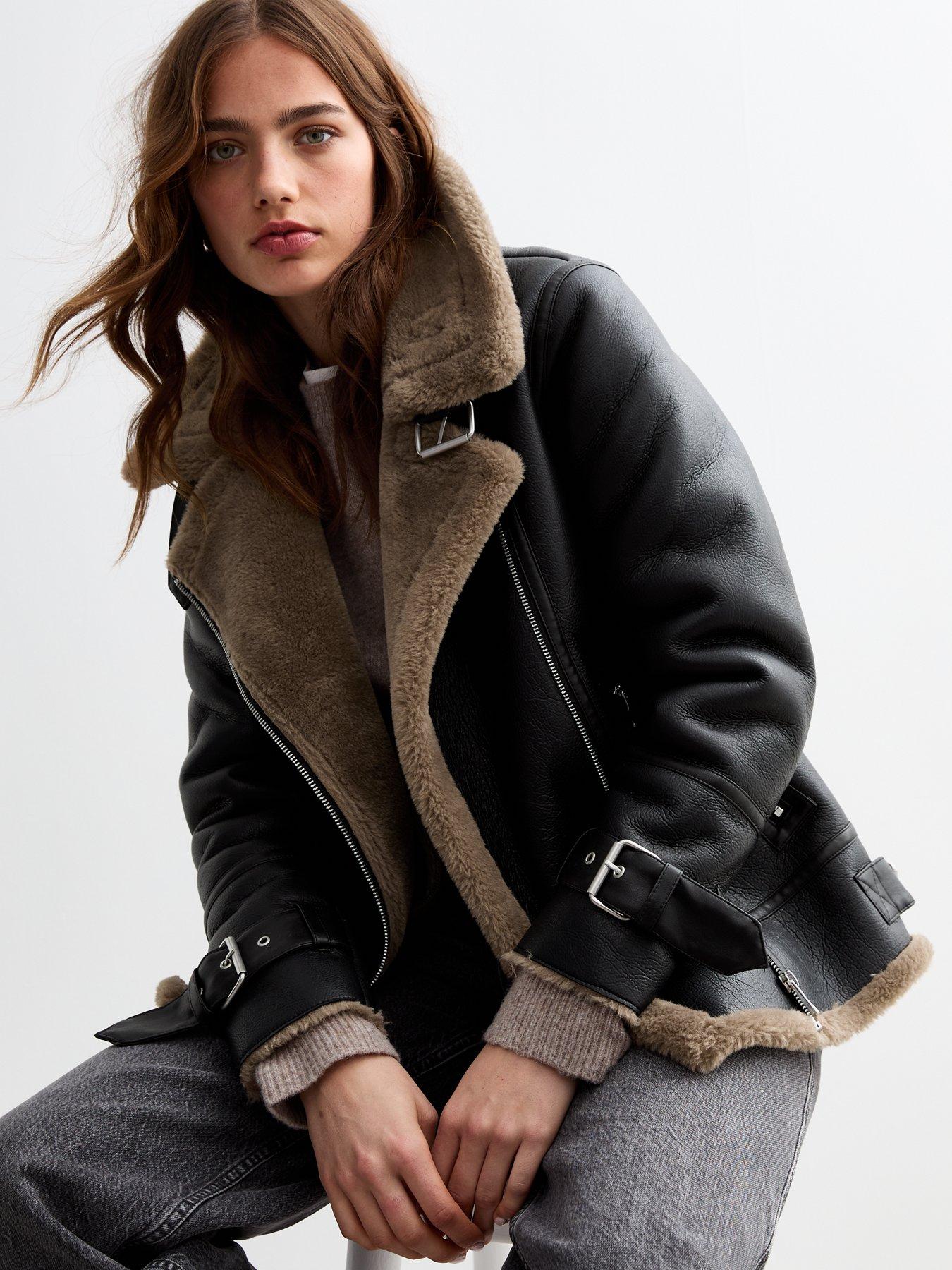 new-look-black-faux-shearling-aviator-jacket