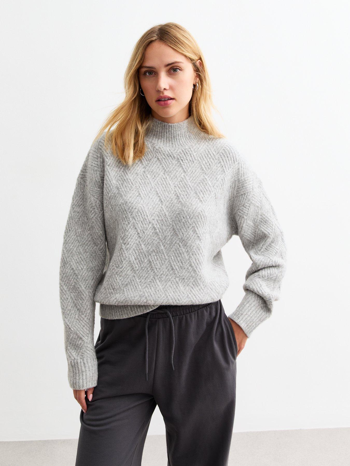 new-look-blanket-stitch-knit-jumper-grey