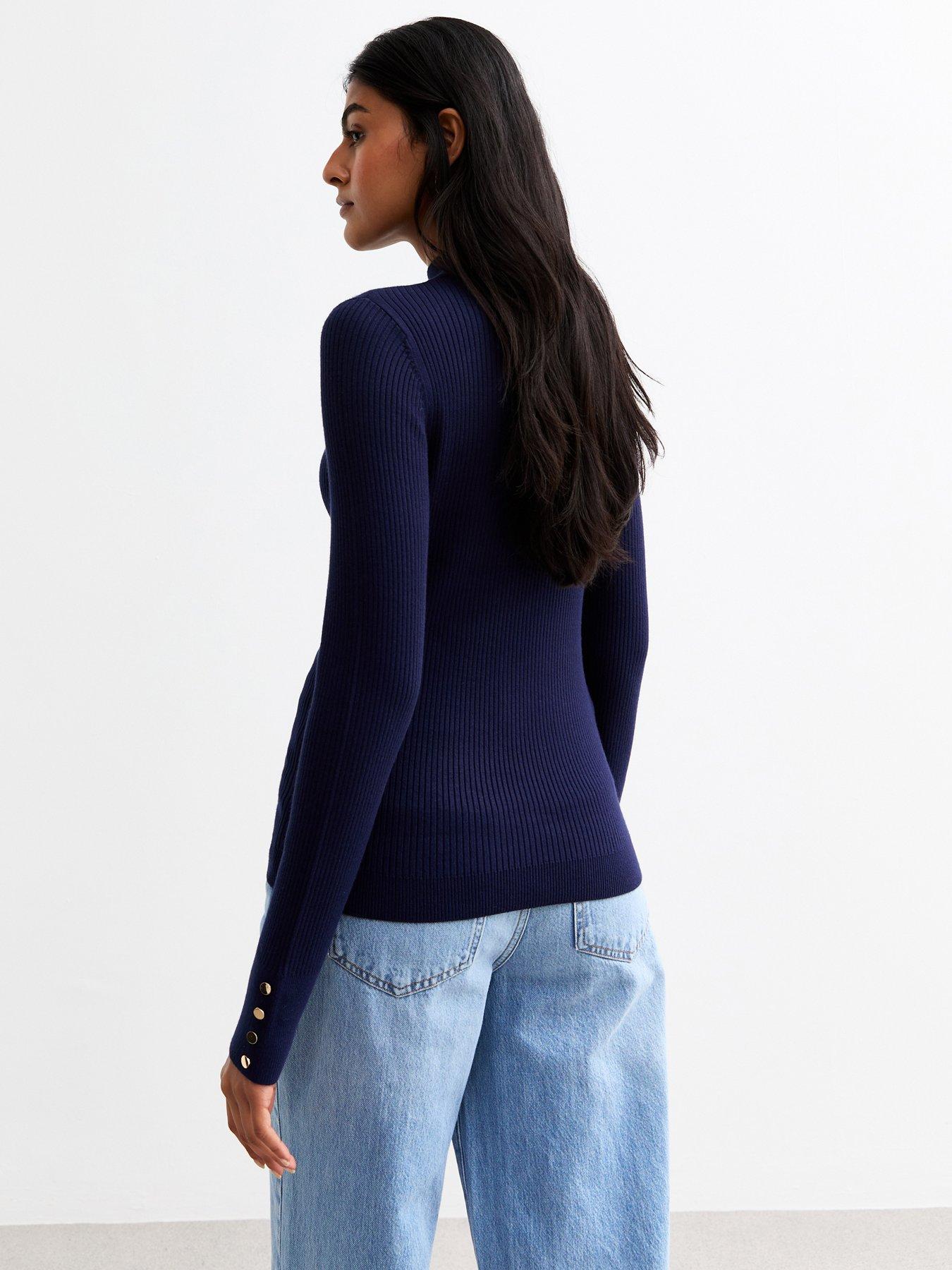 new-look-ribbed-buttoned-cuff-jumper-navystillFront