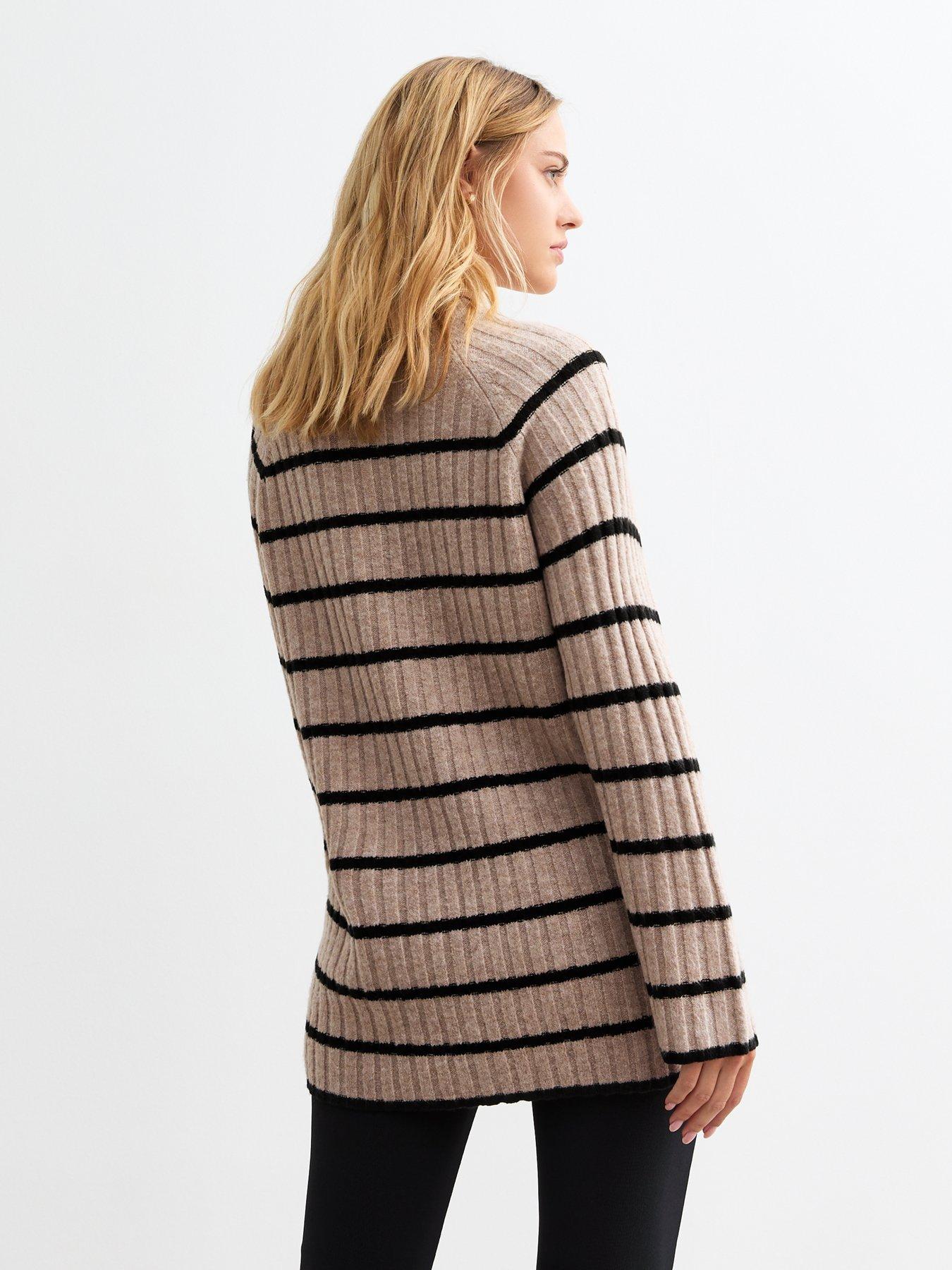 new-look-striped-ribbed-knit-long-raglan-jumper-multistillFront