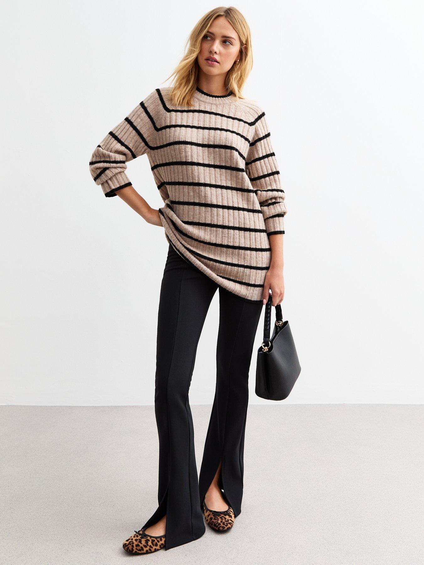 new-look-striped-ribbed-knit-long-raglan-jumper-multiback