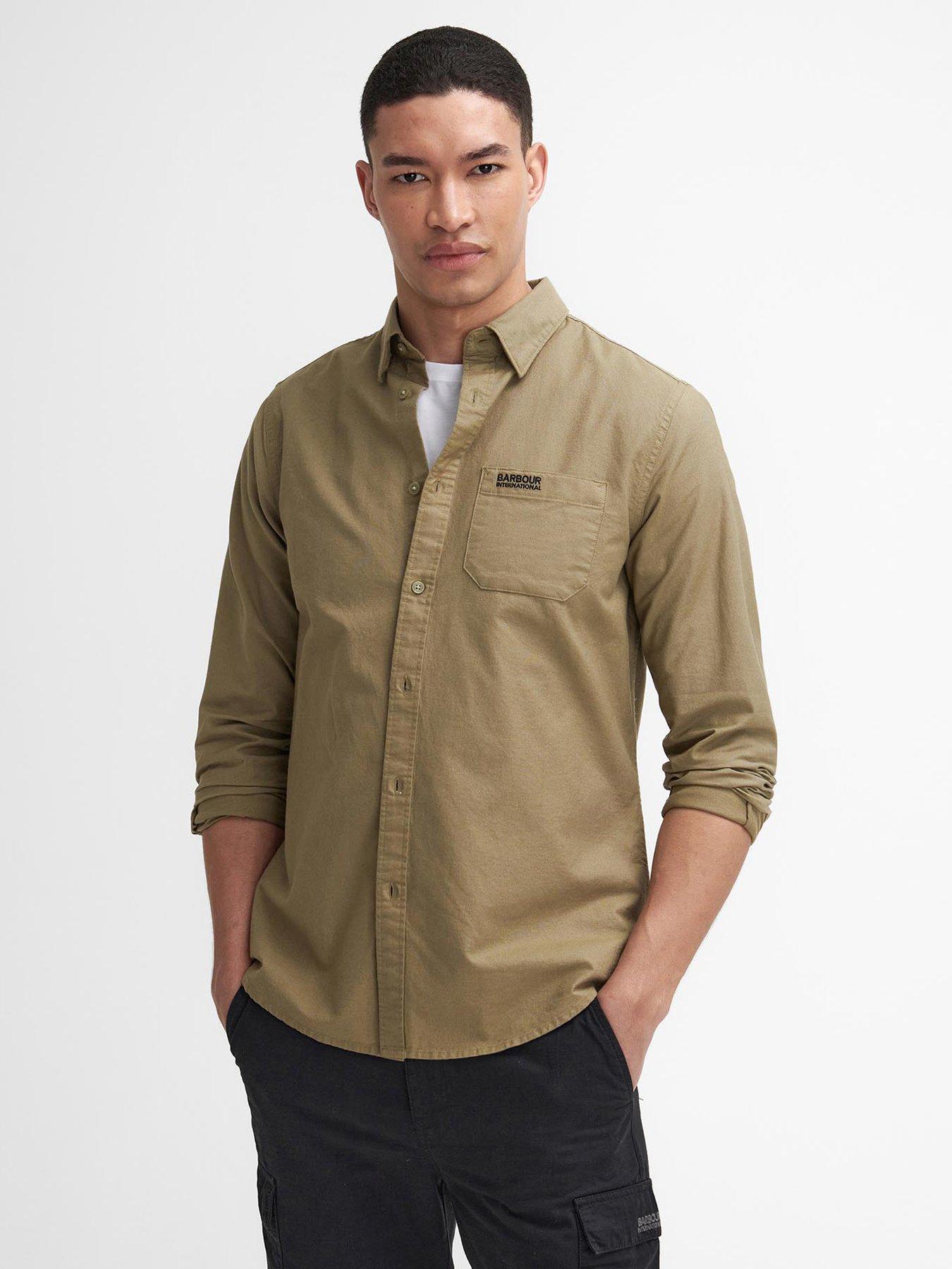 barbour-international-long-sleeve-kinetic-oxford-shirt-khaki