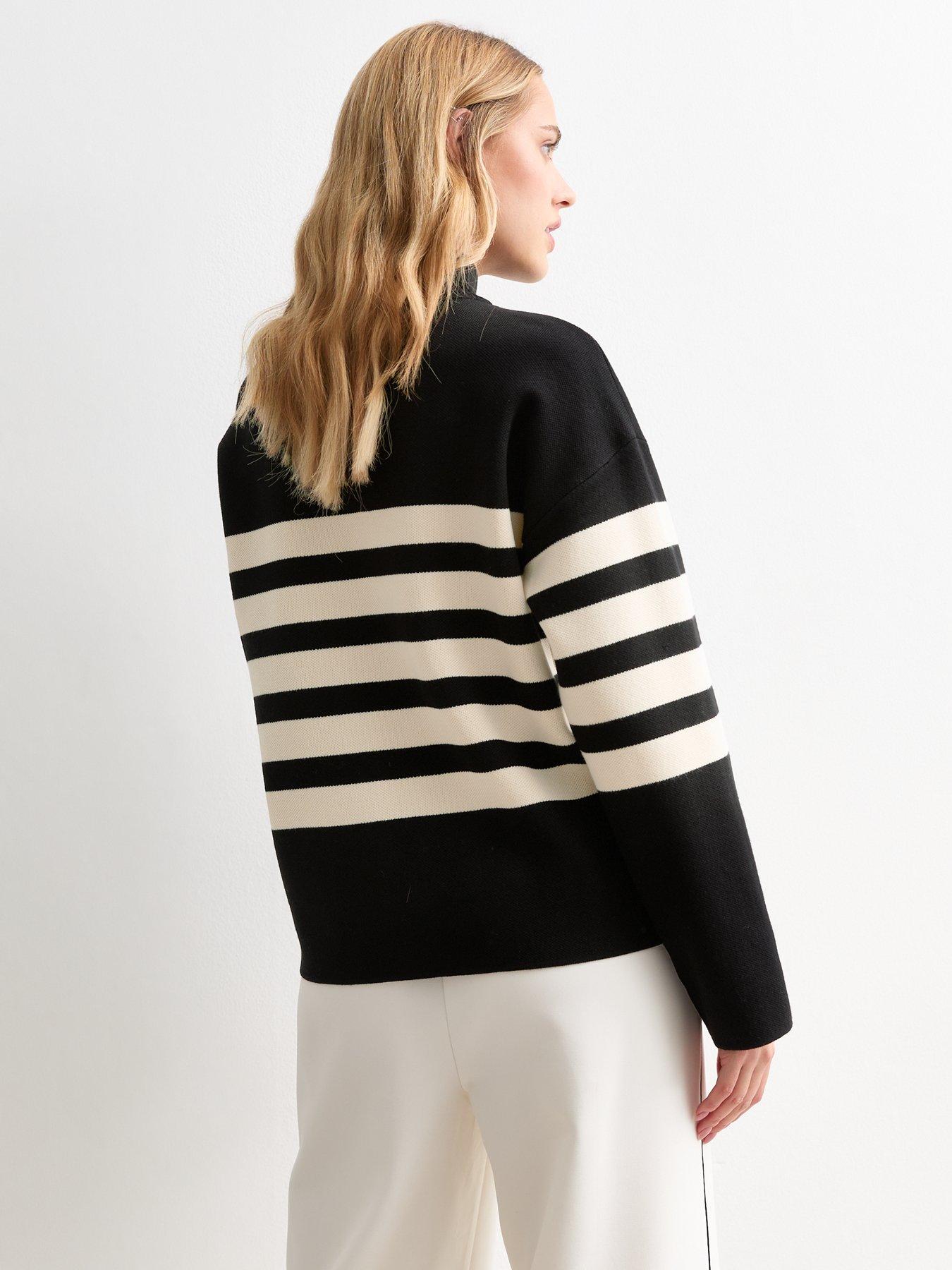 new-look-compact-knit-striped-jumper-blackmultistillFront